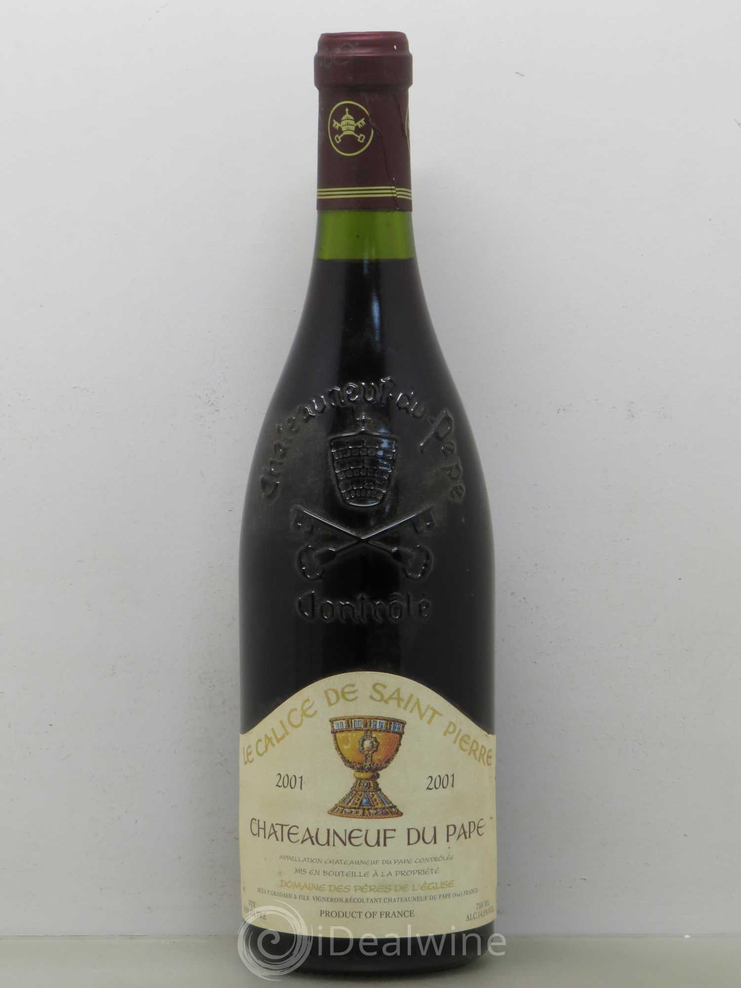 Châteauneuf-du-Pape Domaine des Pères de l'Eglise (sans prix de réserve) 2001 - Posten von 1 Flasche - 0