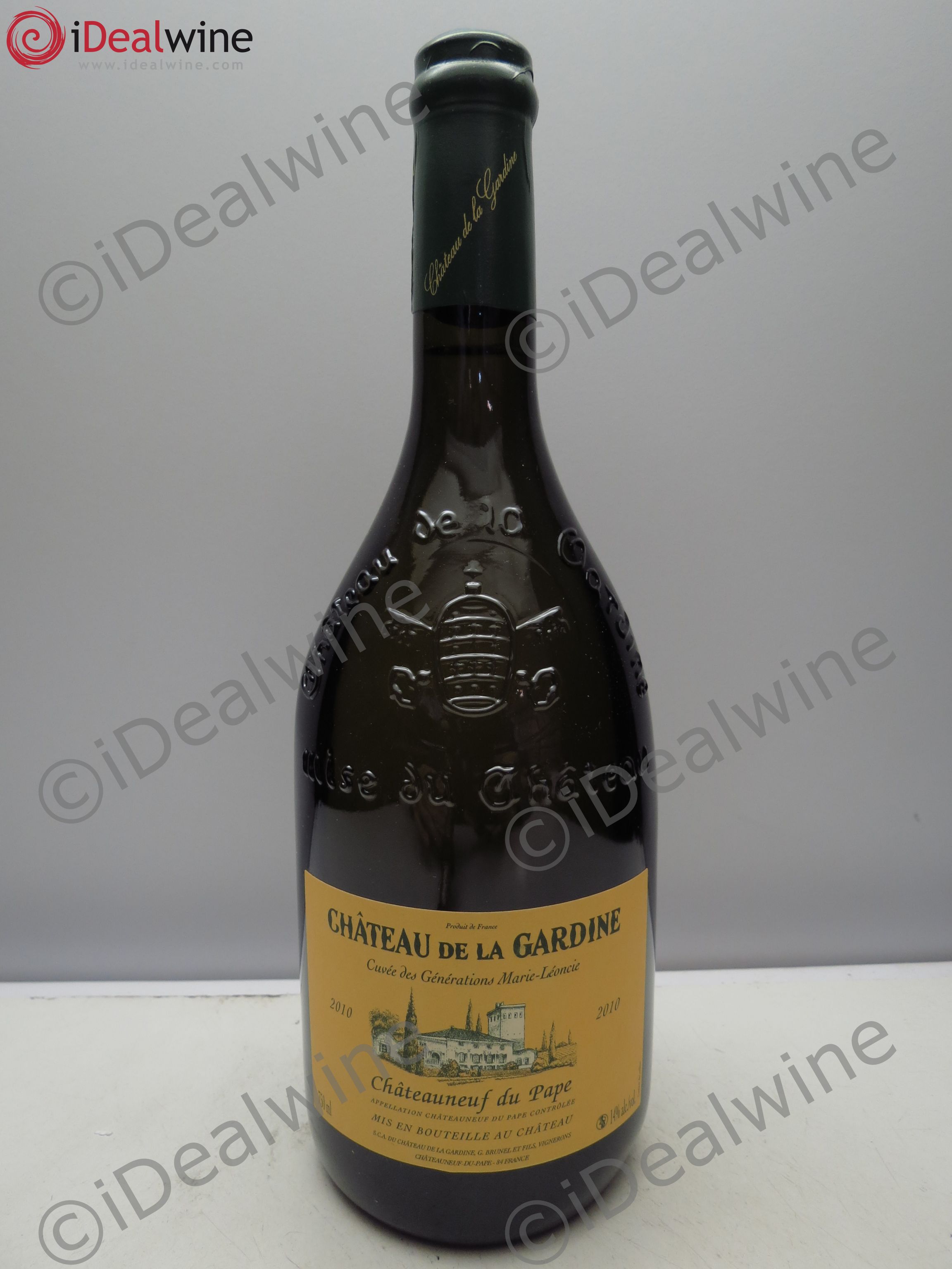 Châteauneuf-du-Pape La Gardine, Famille Brunel. Cuvée Marie Léoncie 2010 - Posten von 6 Flaschen - 0