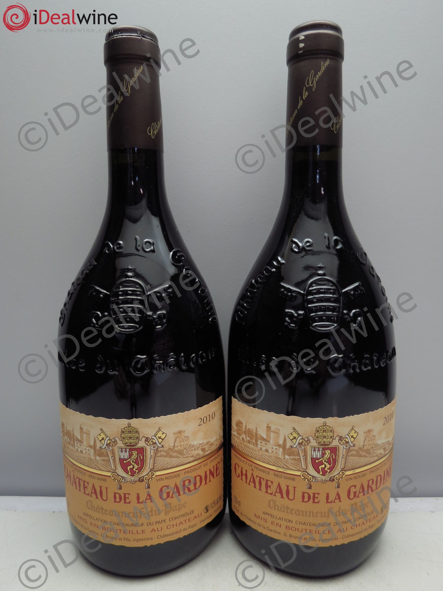 Châteauneuf-du-Pape Château de La Gardine Famille Brunel 2010 - Lot de 2 bouteilles - 0