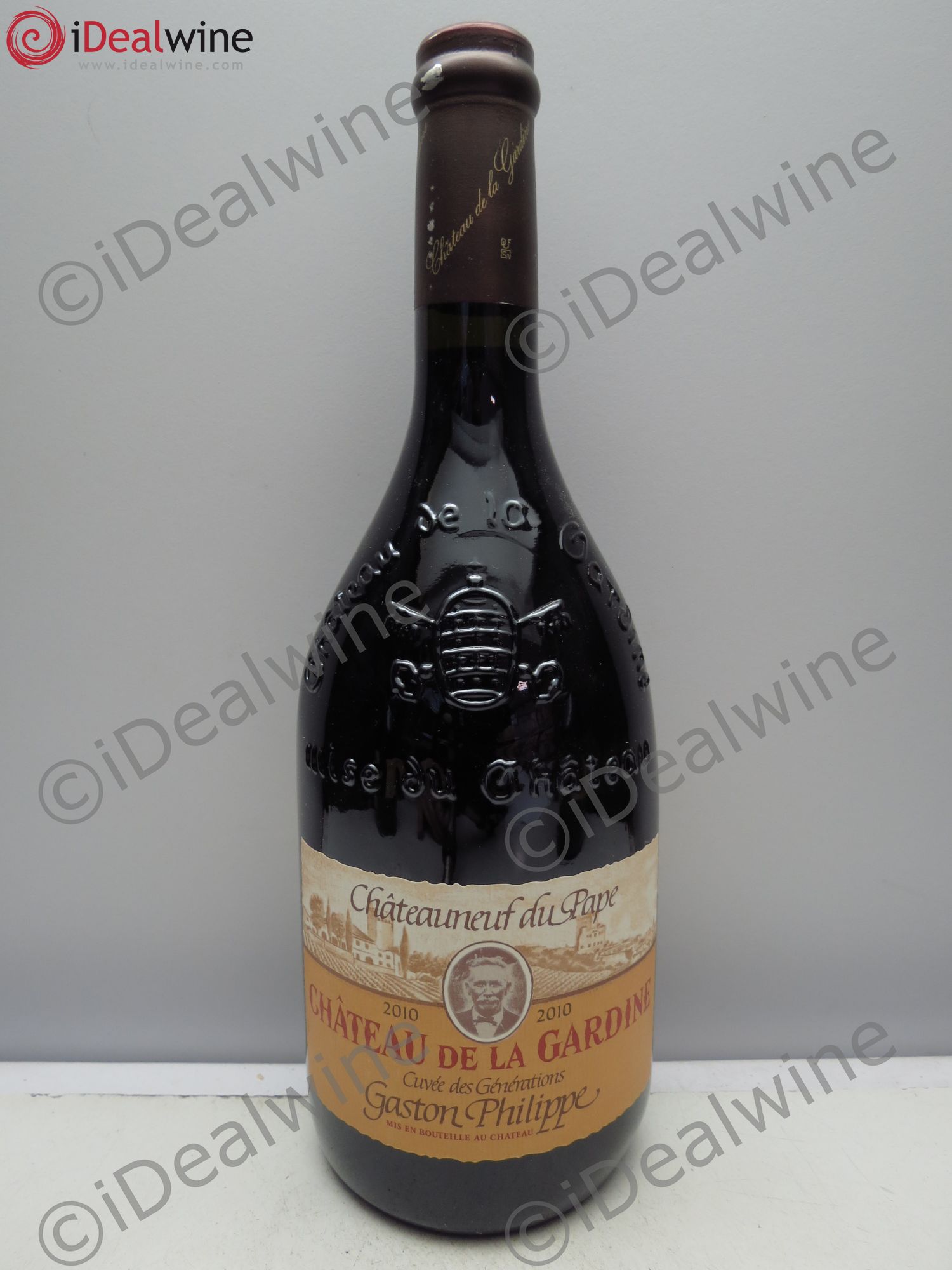 Châteauneuf-du-Pape Château de La Gardine Cuvée des Générations Gaston Philippe Famille Brunel 2010 - Lot de 1 bouteille - 0