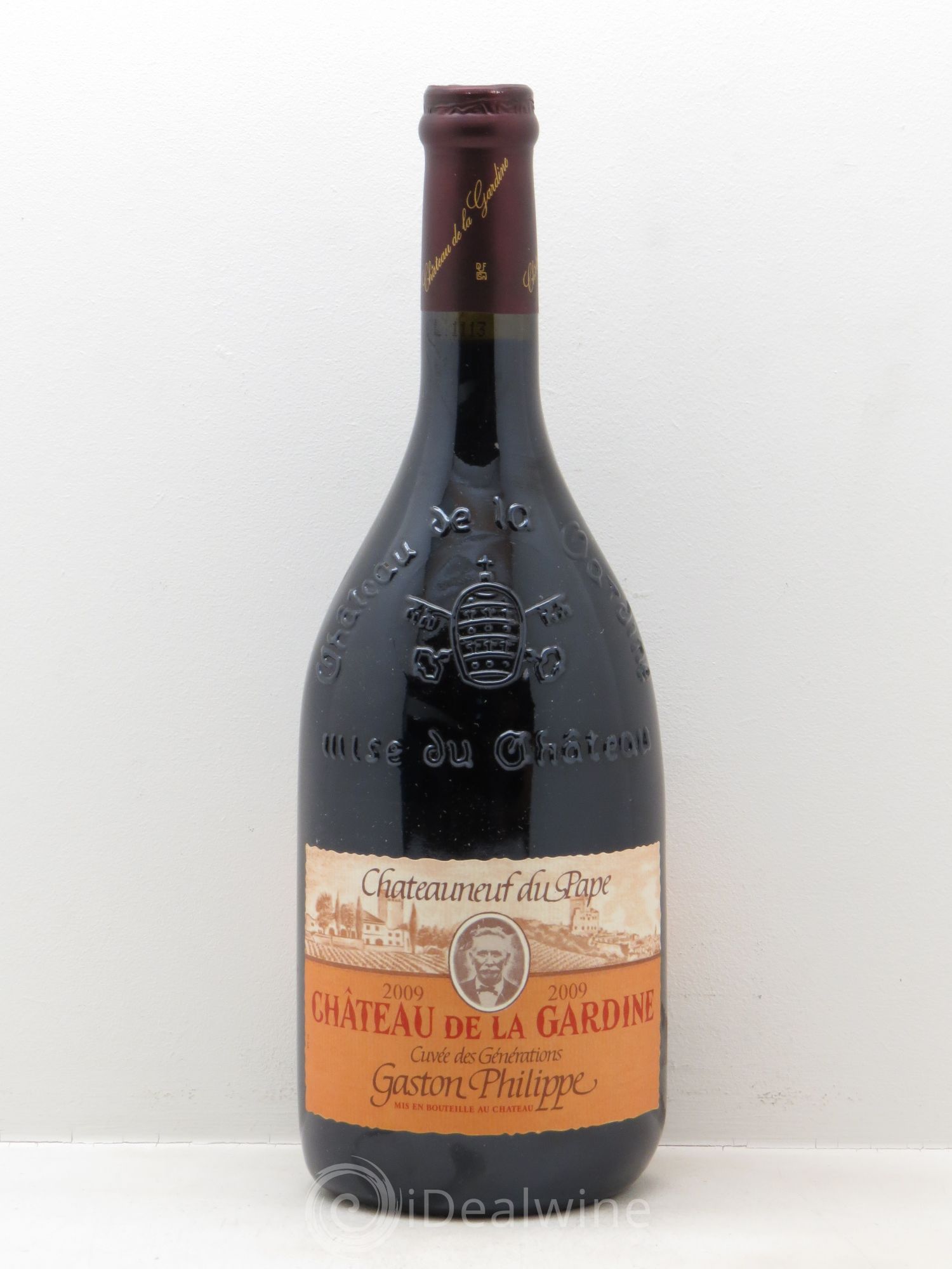 Châteauneuf-du-Pape Château de La Gardine Cuvée des Générations Gaston Philippe Famille Brunel (sans prix de réserve / no reserve) 2009 - Lotto di 1 bottiglia - 0