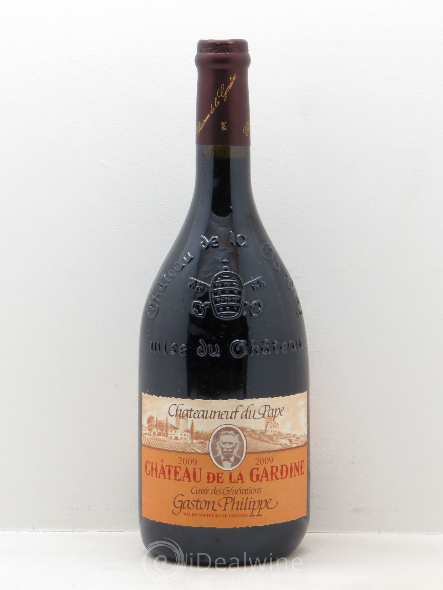 Châteauneuf-du-Pape Château de La Gardine Cuvée des Générations Gaston Philippe Famille Brunel (sans prix de réserve / no reserve) 2009 - Lotto di 1 bottiglia - 0