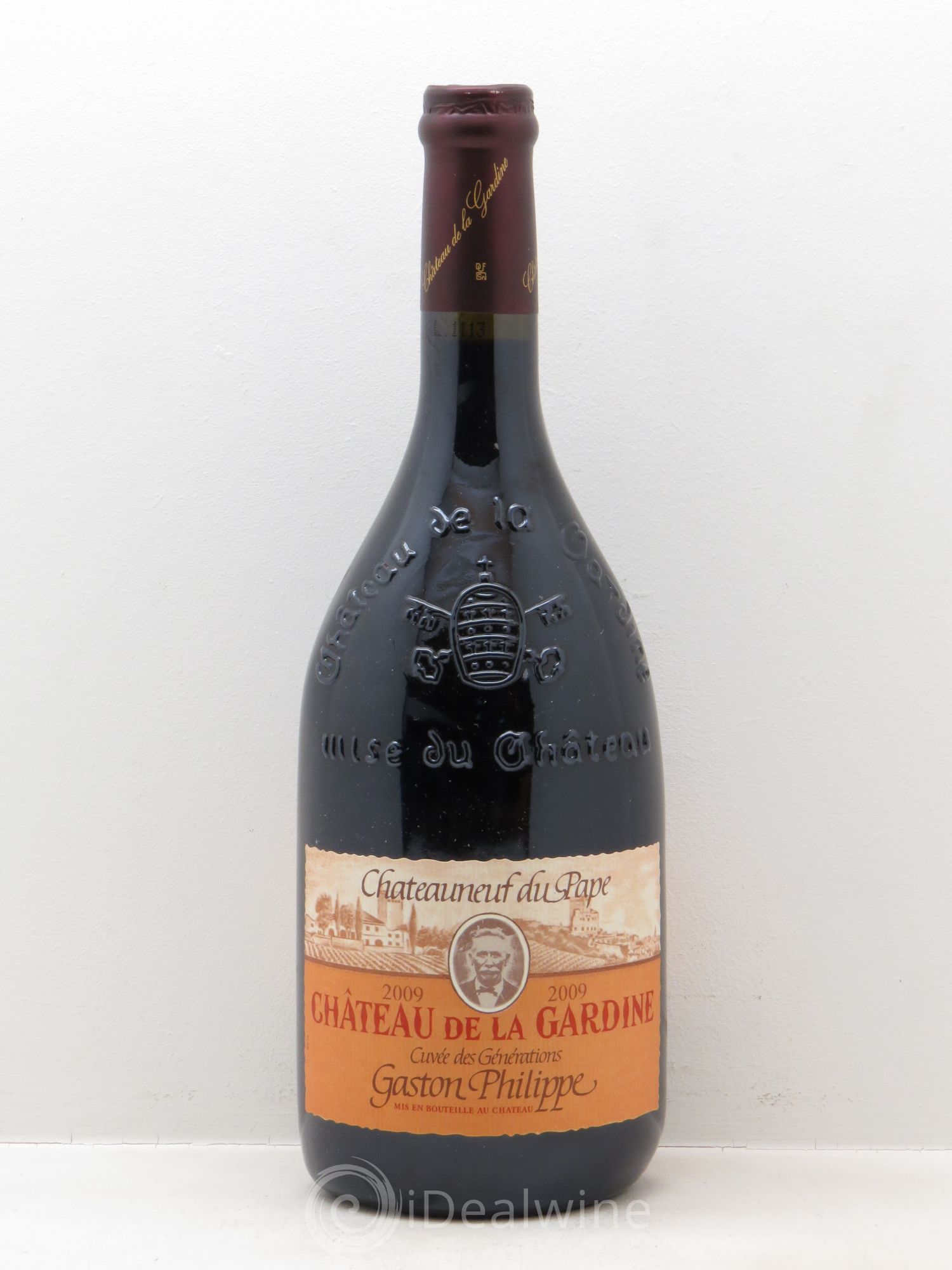 Châteauneuf-du-Pape Château de La Gardine Cuvée des Générations Gaston Philippe Famille Brunel (sans prix de réserve / no reserve) 2009 - Lot de 1 bouteille - 0