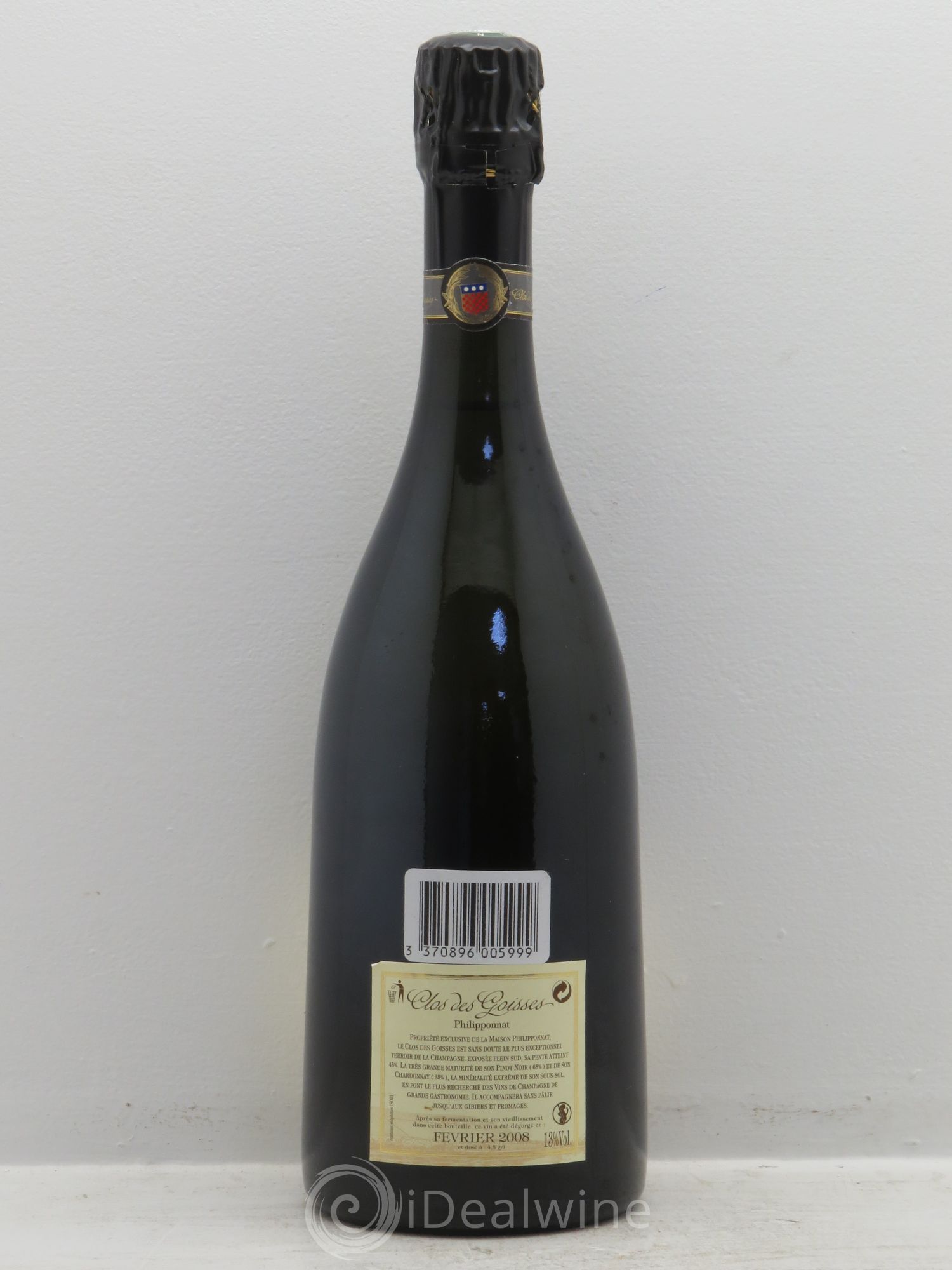 Clos des Goisses Philipponnat 1999 - Lot de 1 bouteille - 1