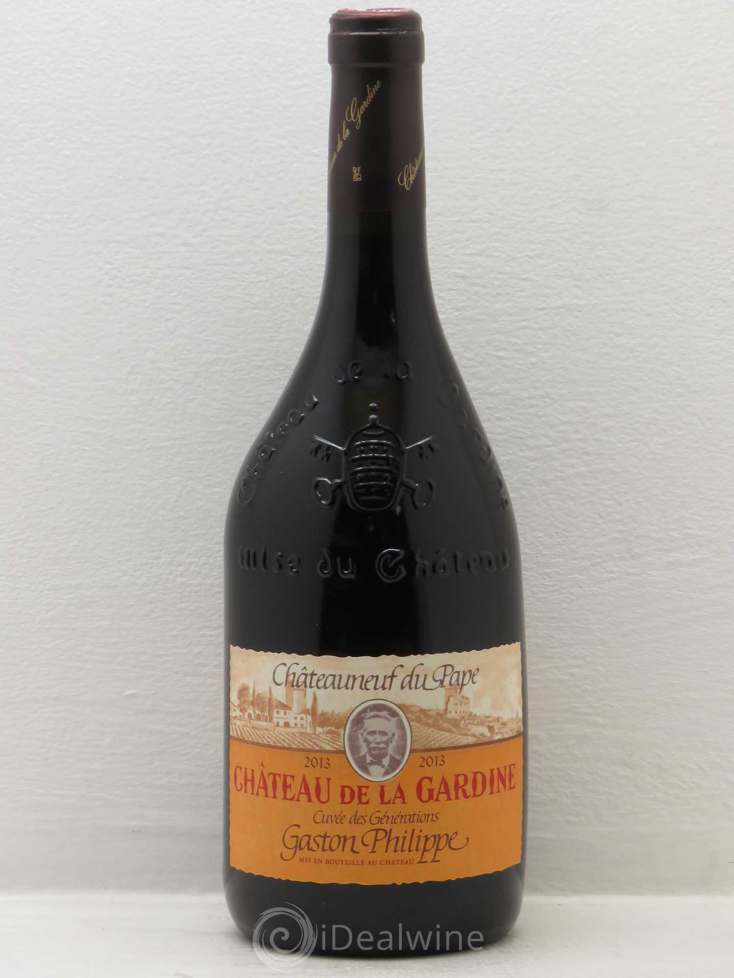 Châteauneuf-du-Pape Château de La Gardine Cuvée des Générations Gaston Philippe Famille Brunel 2013 - Lot de 1 bouteille - 0