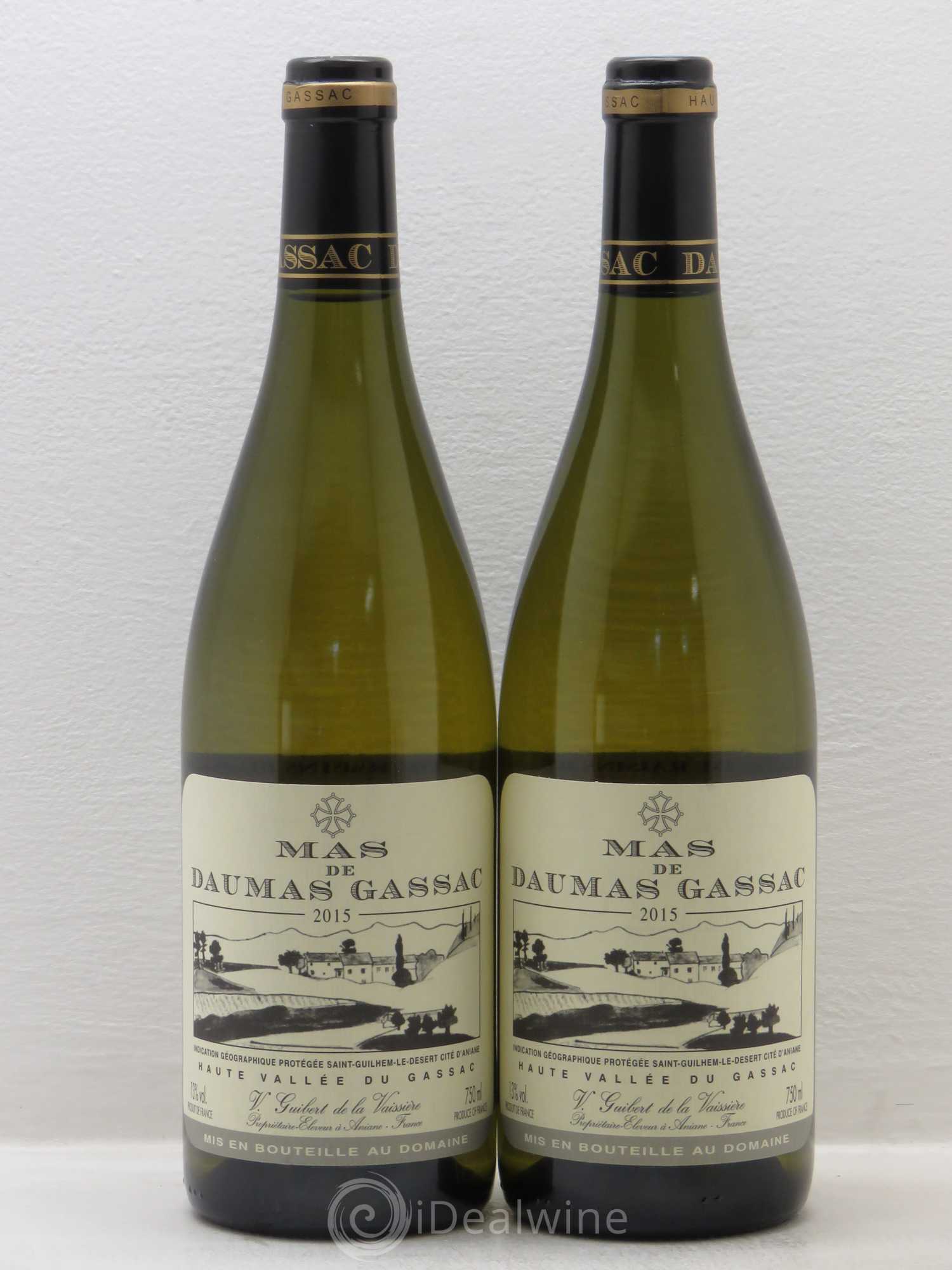 Saint-Guilhem-le-Désert - Cité d'Aniane Mas Daumas Gassac Famille Guibert de La Vaissière 2015 - Lot de 2 bouteilles - 0