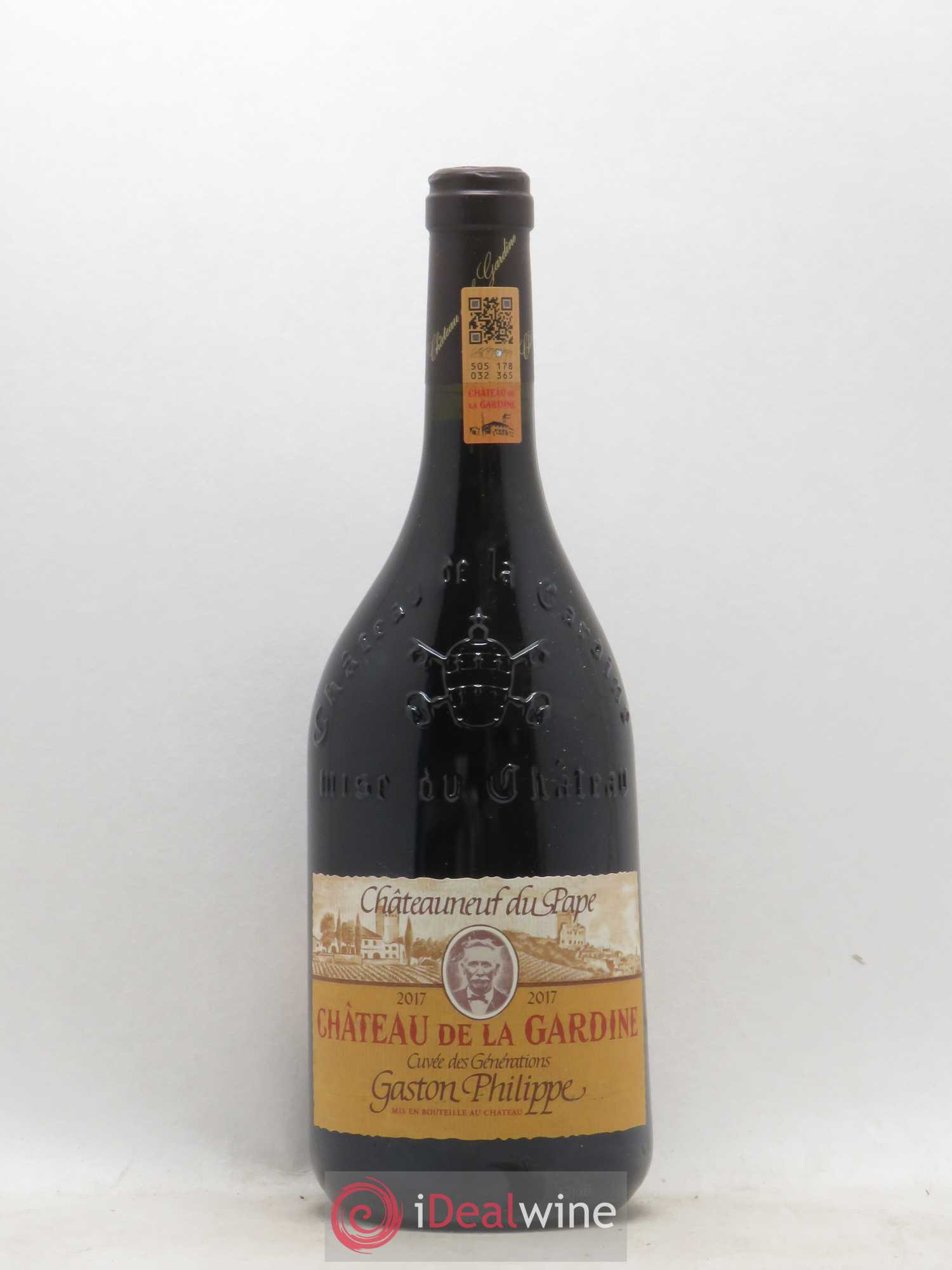 Châteauneuf-du-Pape Château de La Gardine Cuvée des Générations Gaston Philippe Famille Brunel 2017 - Lot de 1 bouteille - 0