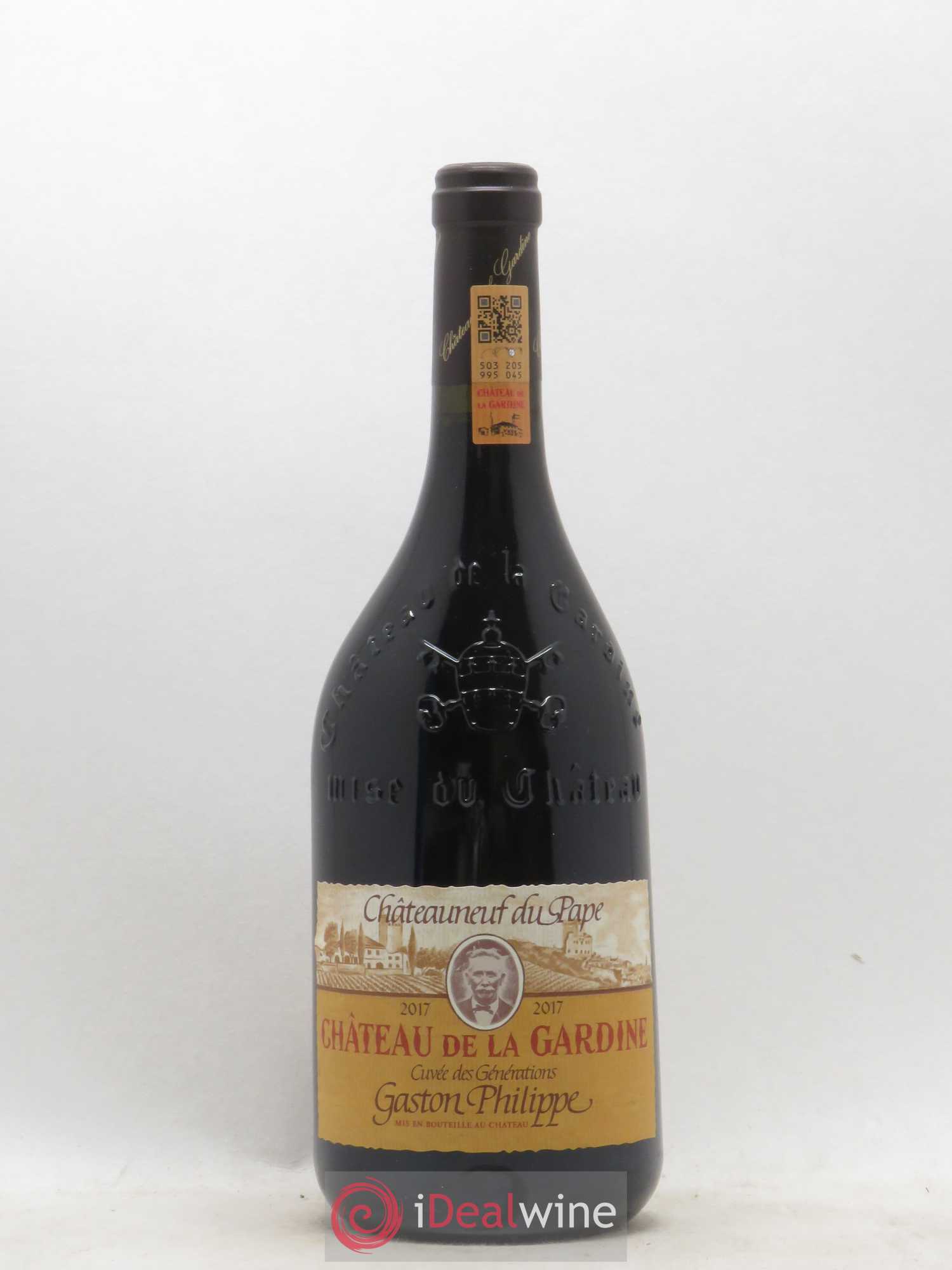 Châteauneuf-du-Pape Château de La Gardine Cuvée des Générations Gaston Philippe Famille Brunel 2017 - Lot de 1 bouteille - 0