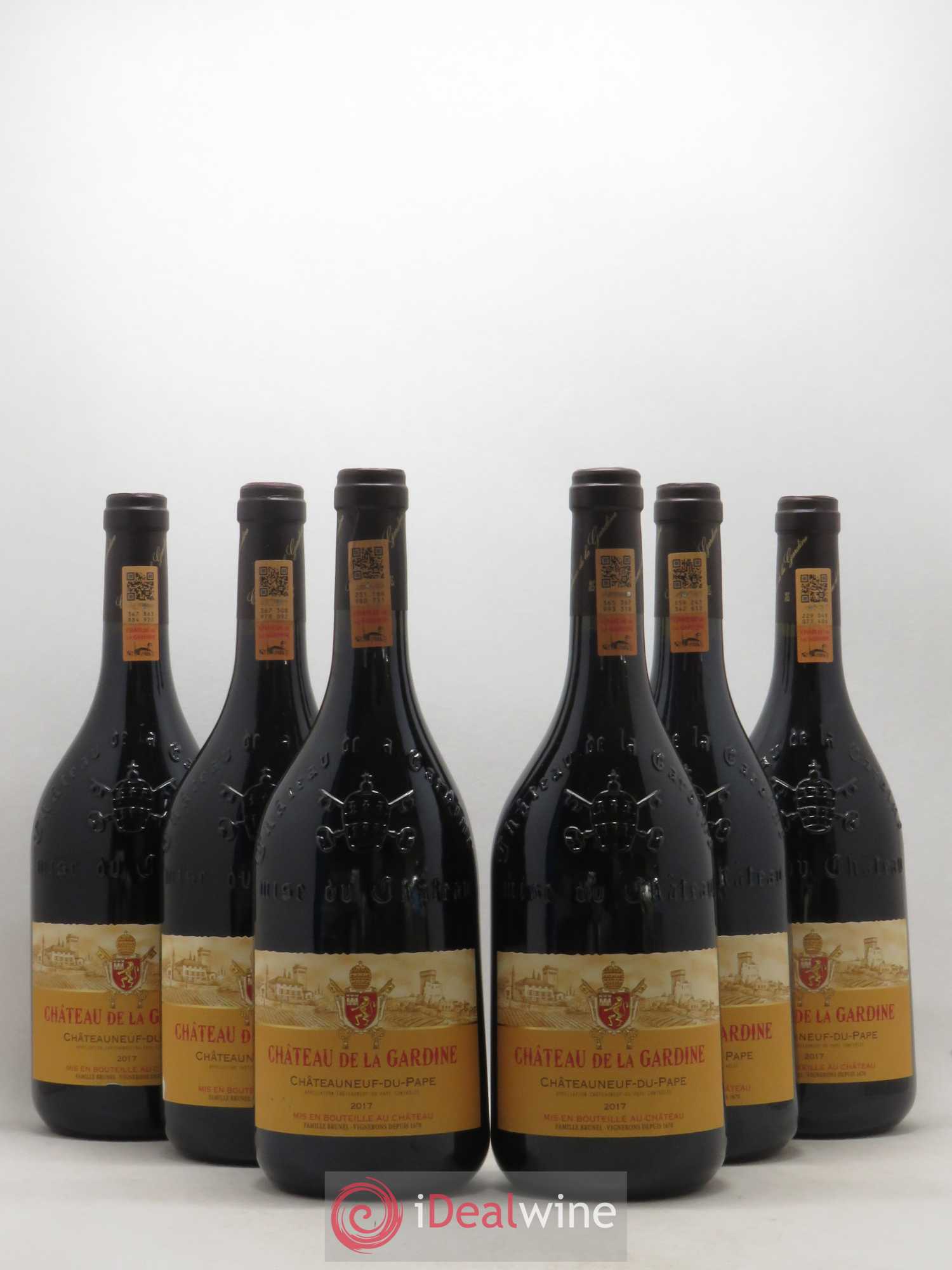 Châteauneuf-du-Pape Château de La Gardine Famille Brunel 2017 - Lot de 6 bouteilles - 0
