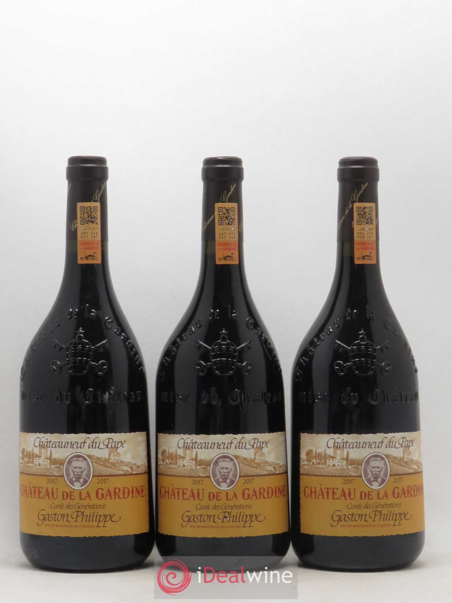 Châteauneuf-du-Pape Château de La Gardine Cuvée des Générations Gaston Philippe Famille Brunel 2017 - Lot de 6 bouteilles - 2
