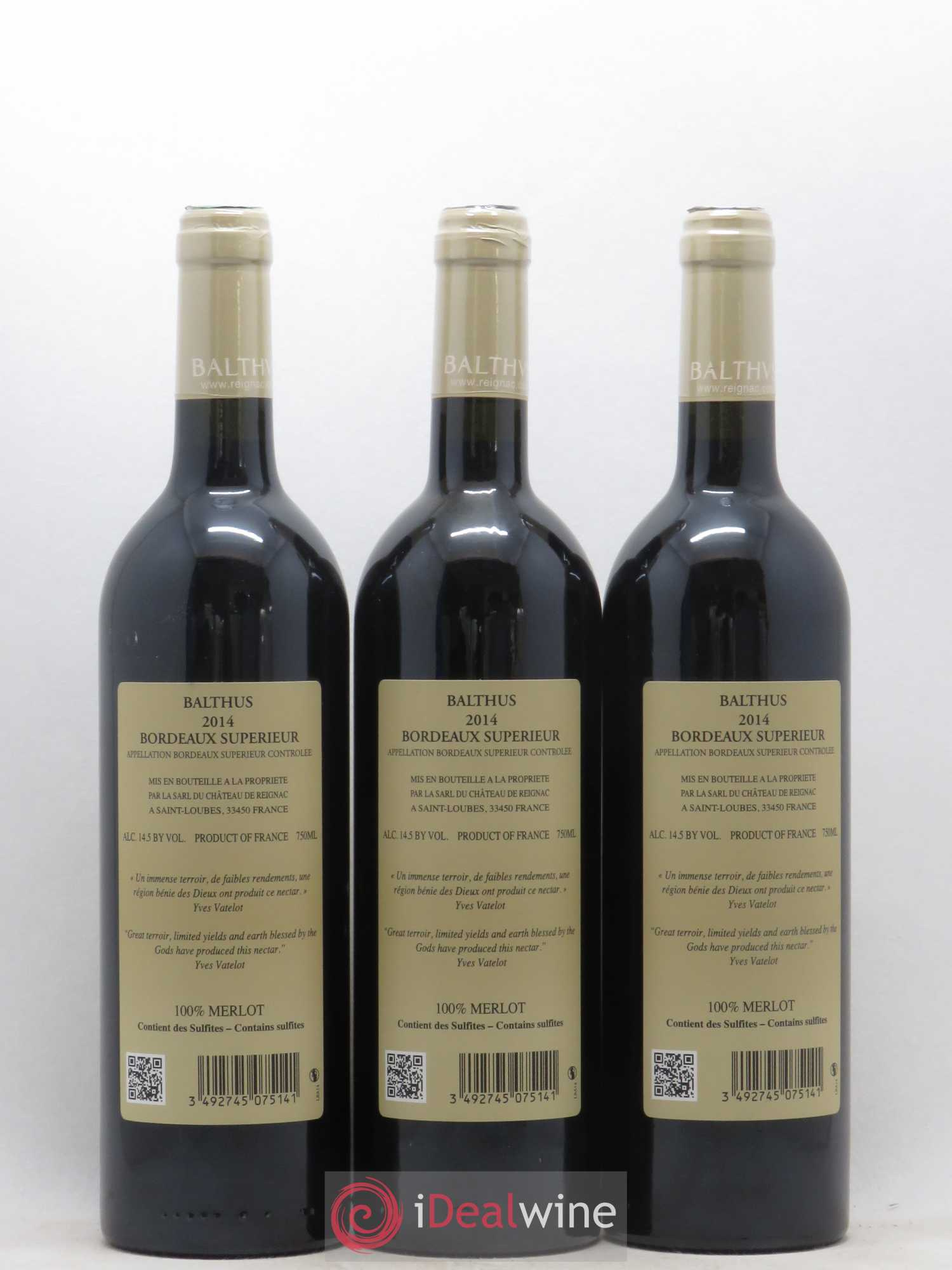 Balthus Bordeaux Superieur 2014(ボルドー)｜売買されたオークション