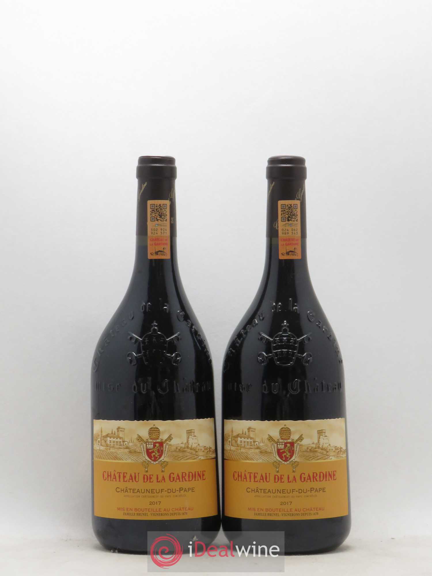 Châteauneuf-du-Pape Château de La Gardine Famille Brunel 2017 - Lot de 2 bouteilles - 0