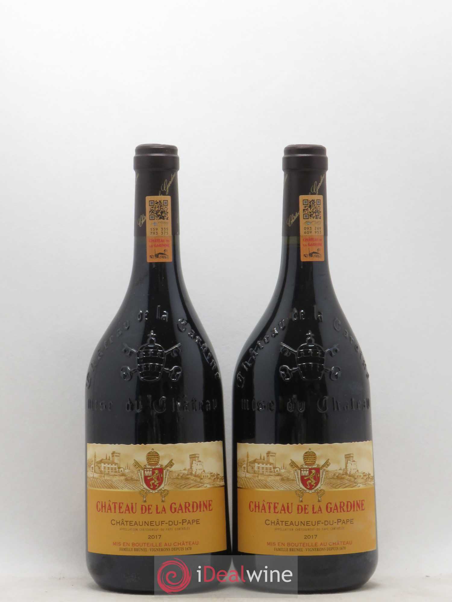 Châteauneuf-du-Pape Château de La Gardine Famille Brunel 2017 - Lot de 2 bouteilles - 0