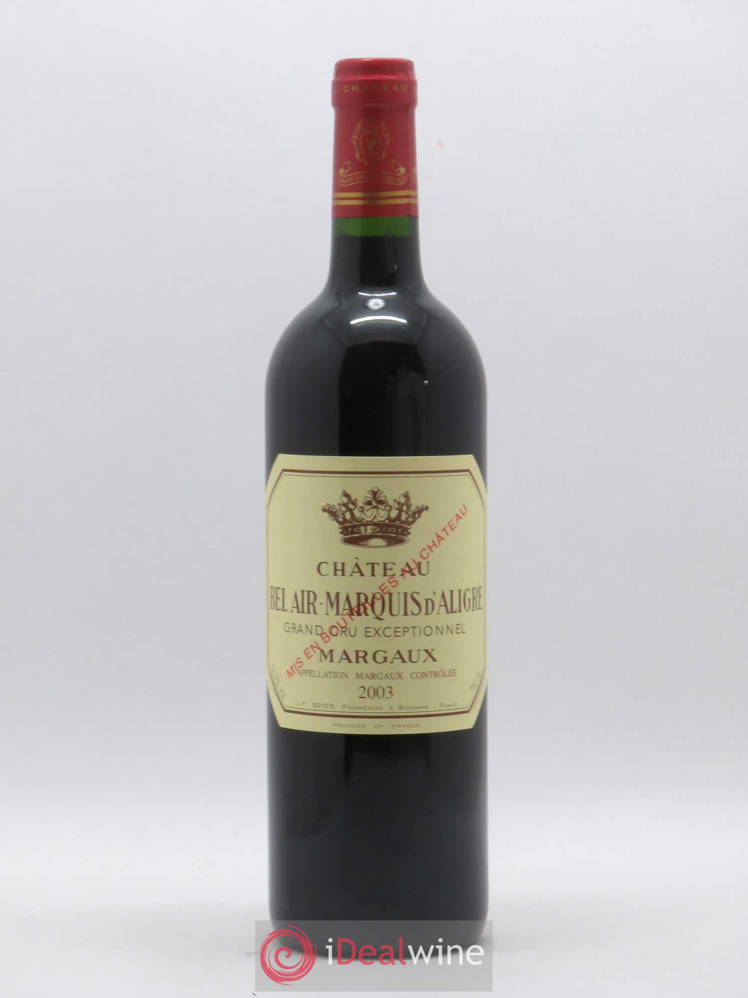 Château Bel Air Marquis d'Aligre 2003 - Lot de 1 bouteille - 0