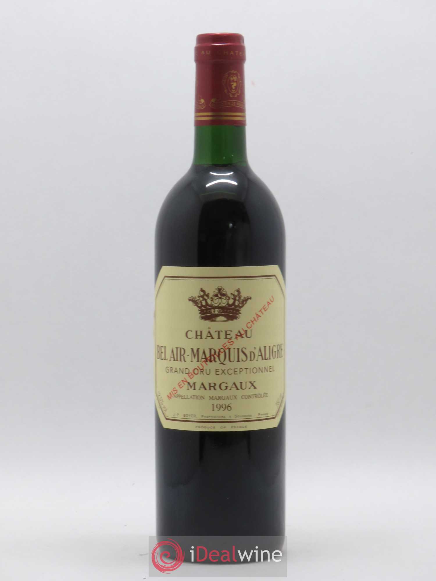 Château Bel Air Marquis d'Aligre 1996 - Lot de 1 bouteille - 0