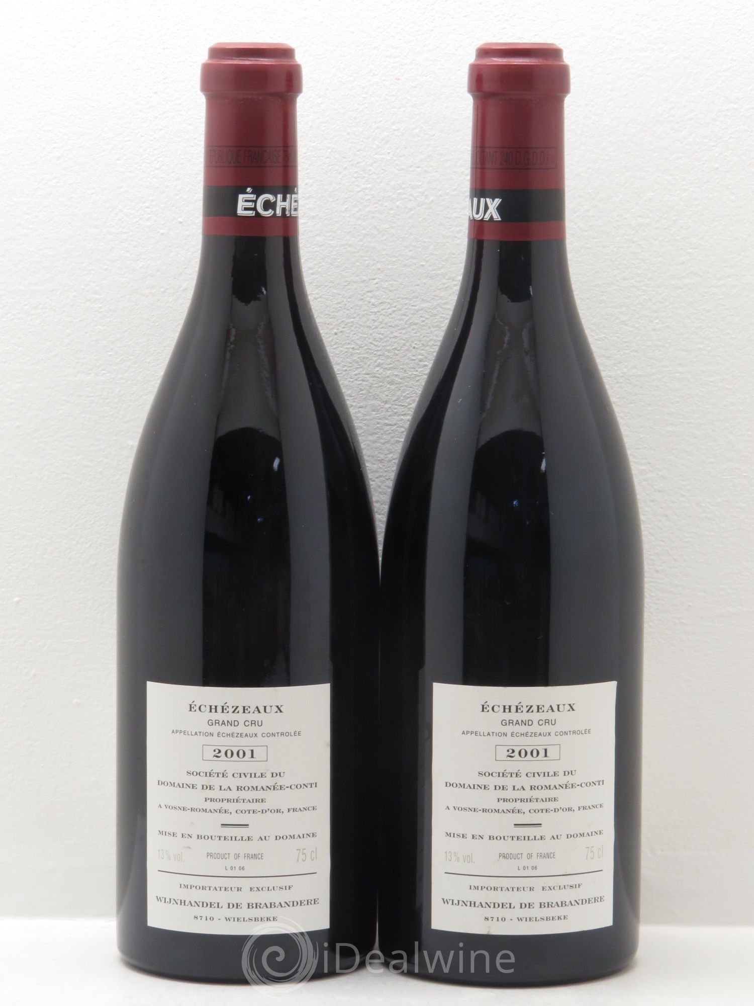 Echezeaux Grand Cru Domaine de la Romanée-Conti 2001 - Lot de 2 bouteilles - 1