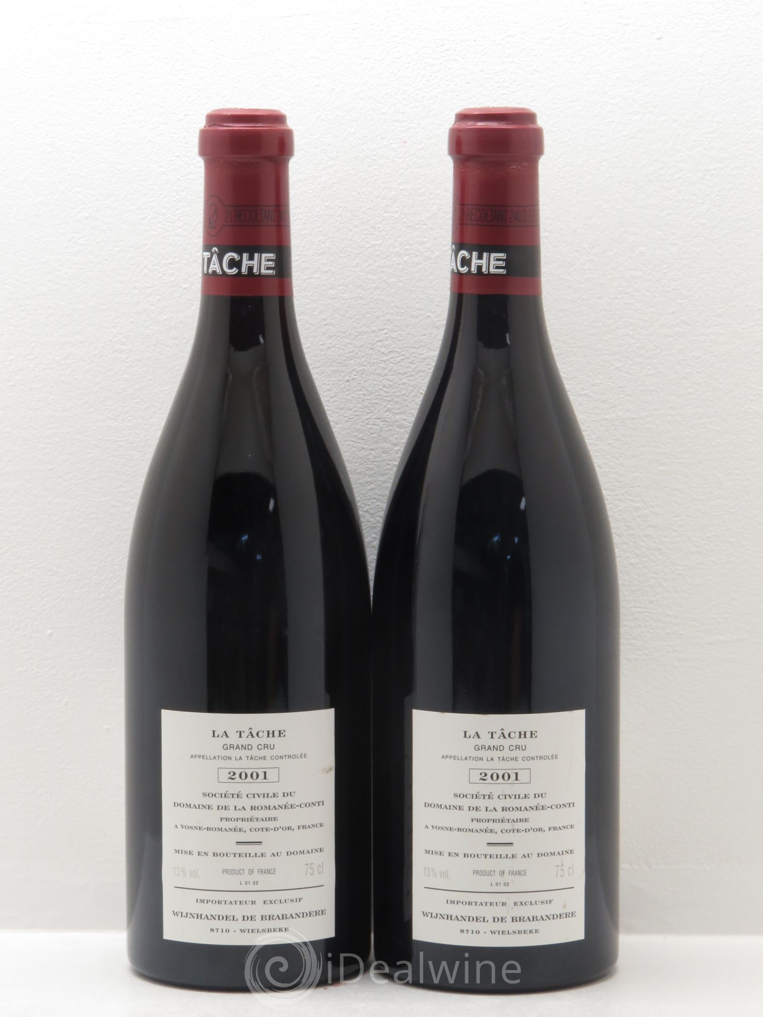 La Tâche Grand Cru Domaine de la Romanée-Conti 2001 - Lot de 2 bouteilles - 1