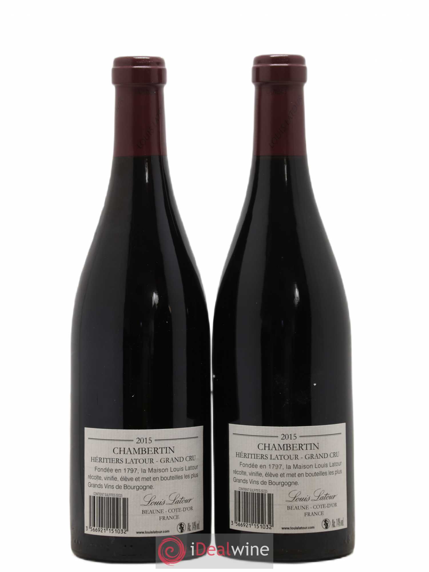 Chambertin Grand Cru Cuvée Héritiers Latour Louis Latour 2015 - Lot de 2 bouteilles - 1