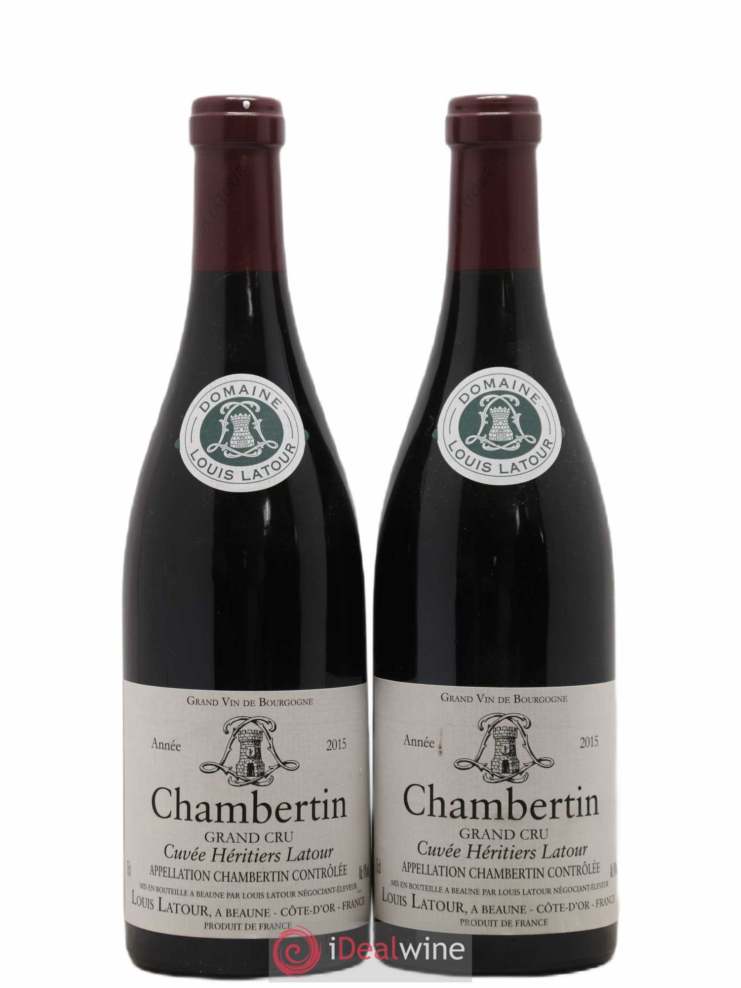 Chambertin Grand Cru Cuvée Héritiers Latour Louis Latour 2015 - Lot de 2 bouteilles - 0