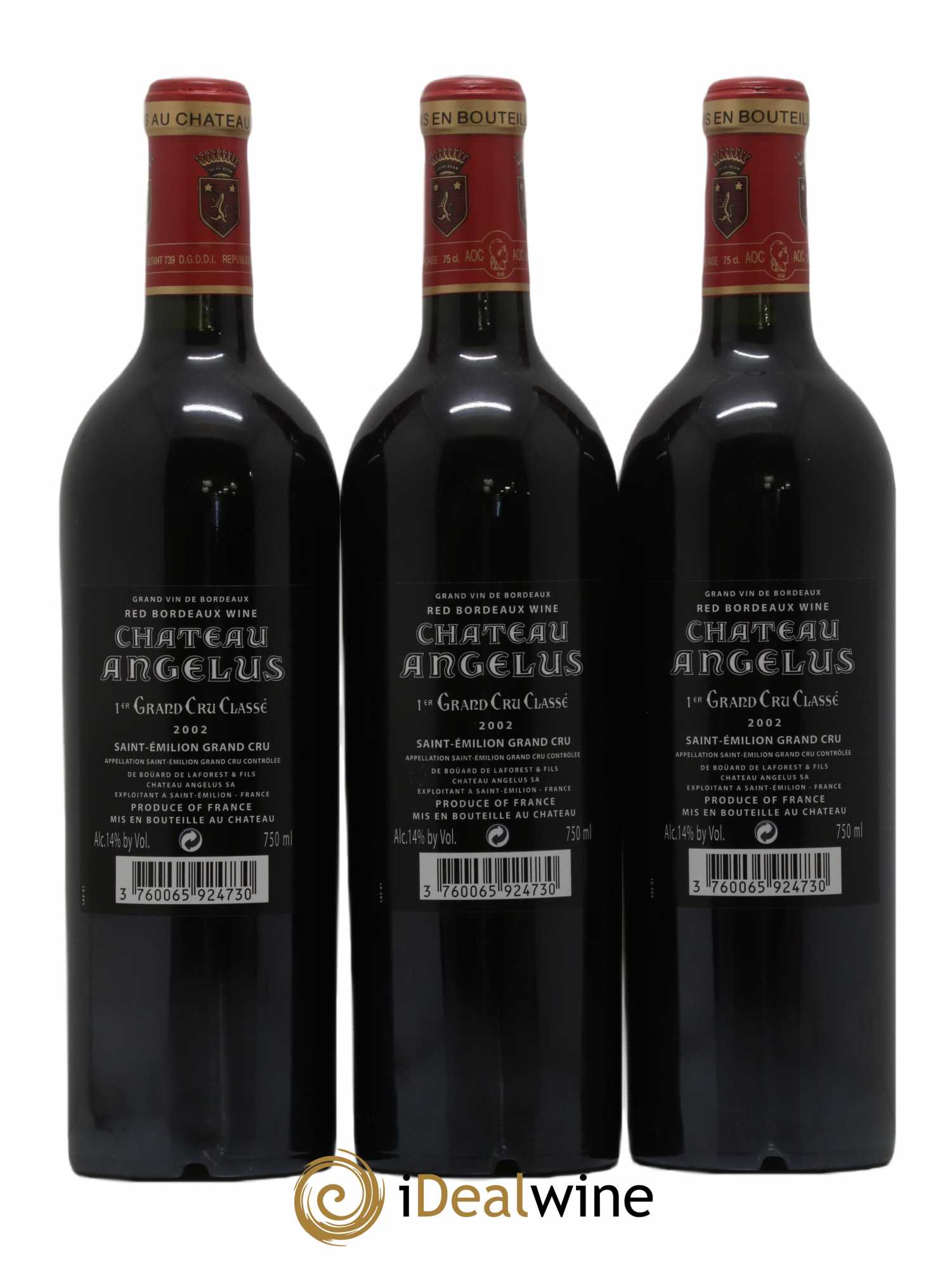 Château Angélus 1er Grand Cru Classé A 2002 - Lot de 6 bouteilles - 2
