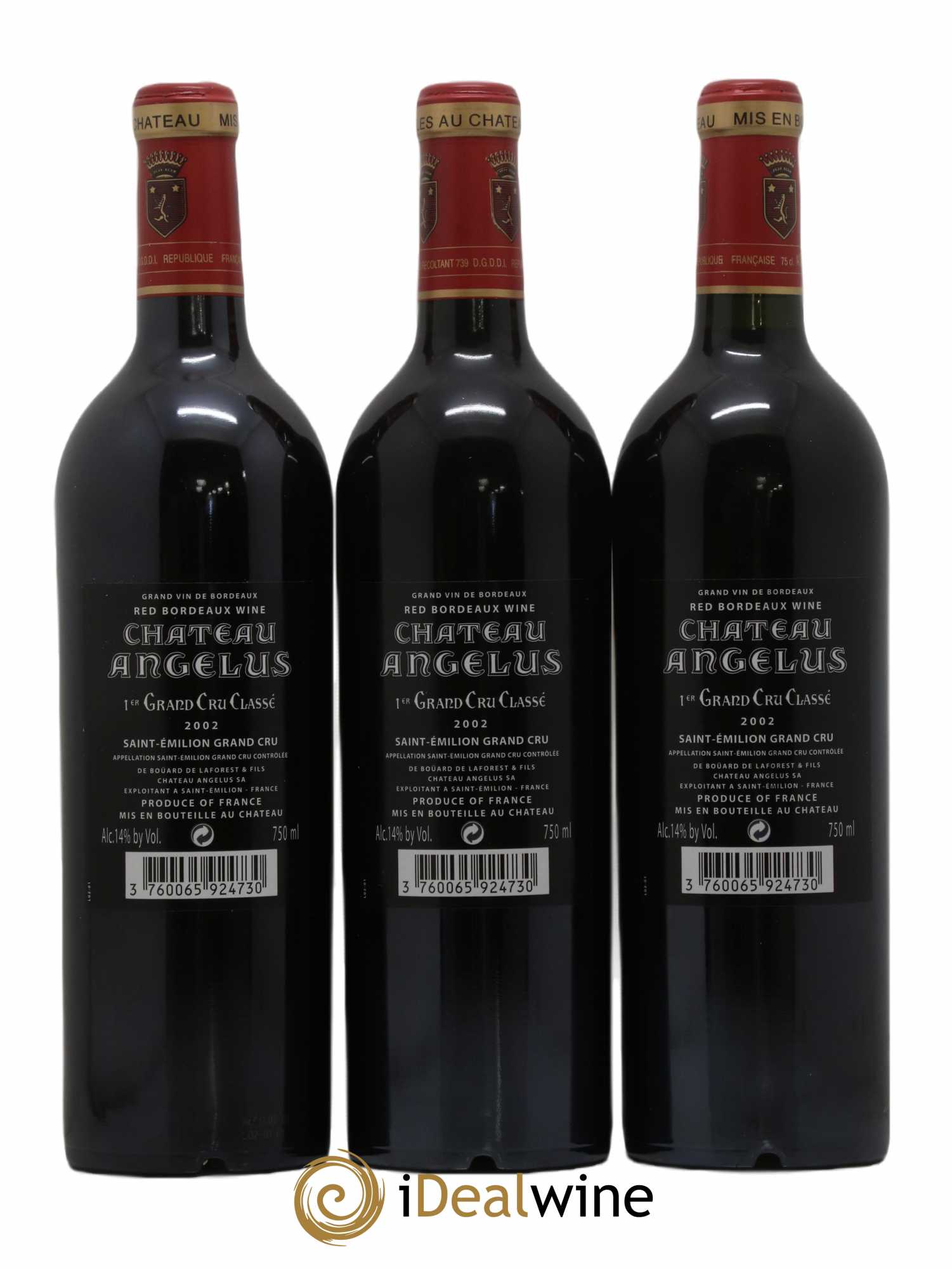 Château Angélus 1er Grand Cru Classé A 2002 - Lot de 6 bouteilles - 4
