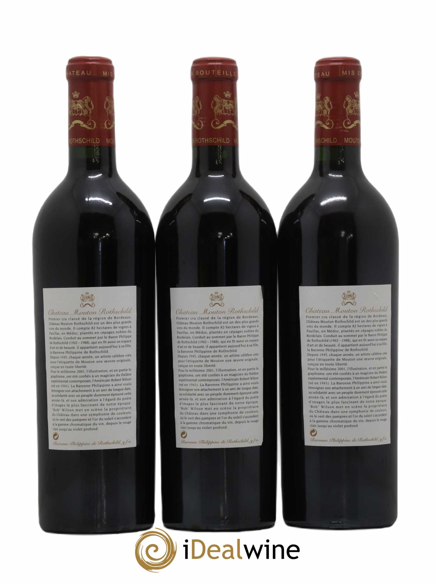 Château Mouton Rothschild 1er Grand Cru Classé 2001 - Lot de 12 bouteilles - 4