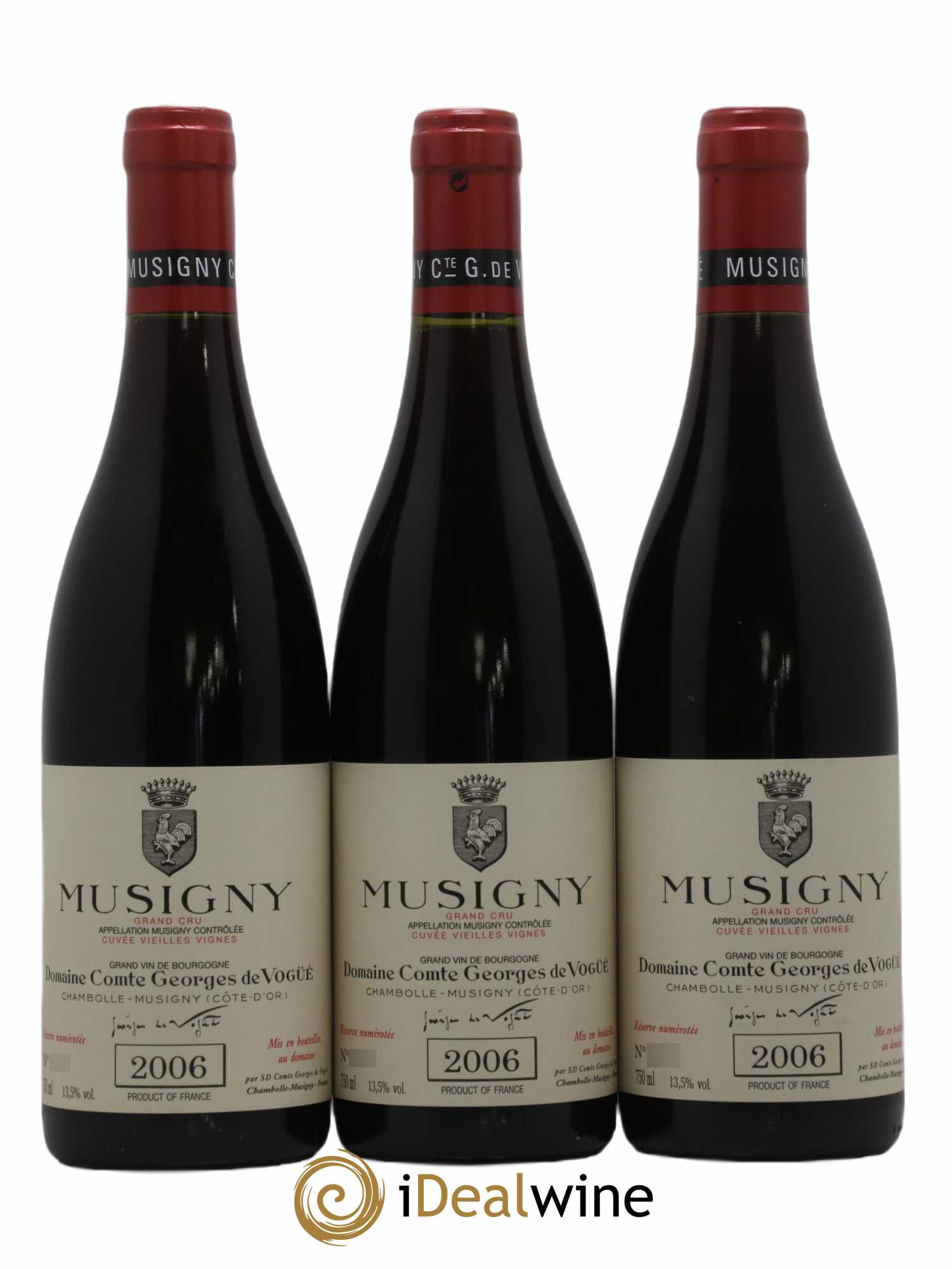 Musigny Grand Cru Cuvée Vieilles Vignes Comte Georges de Vogüé 2006 - Lot de 3 bouteilles - 0