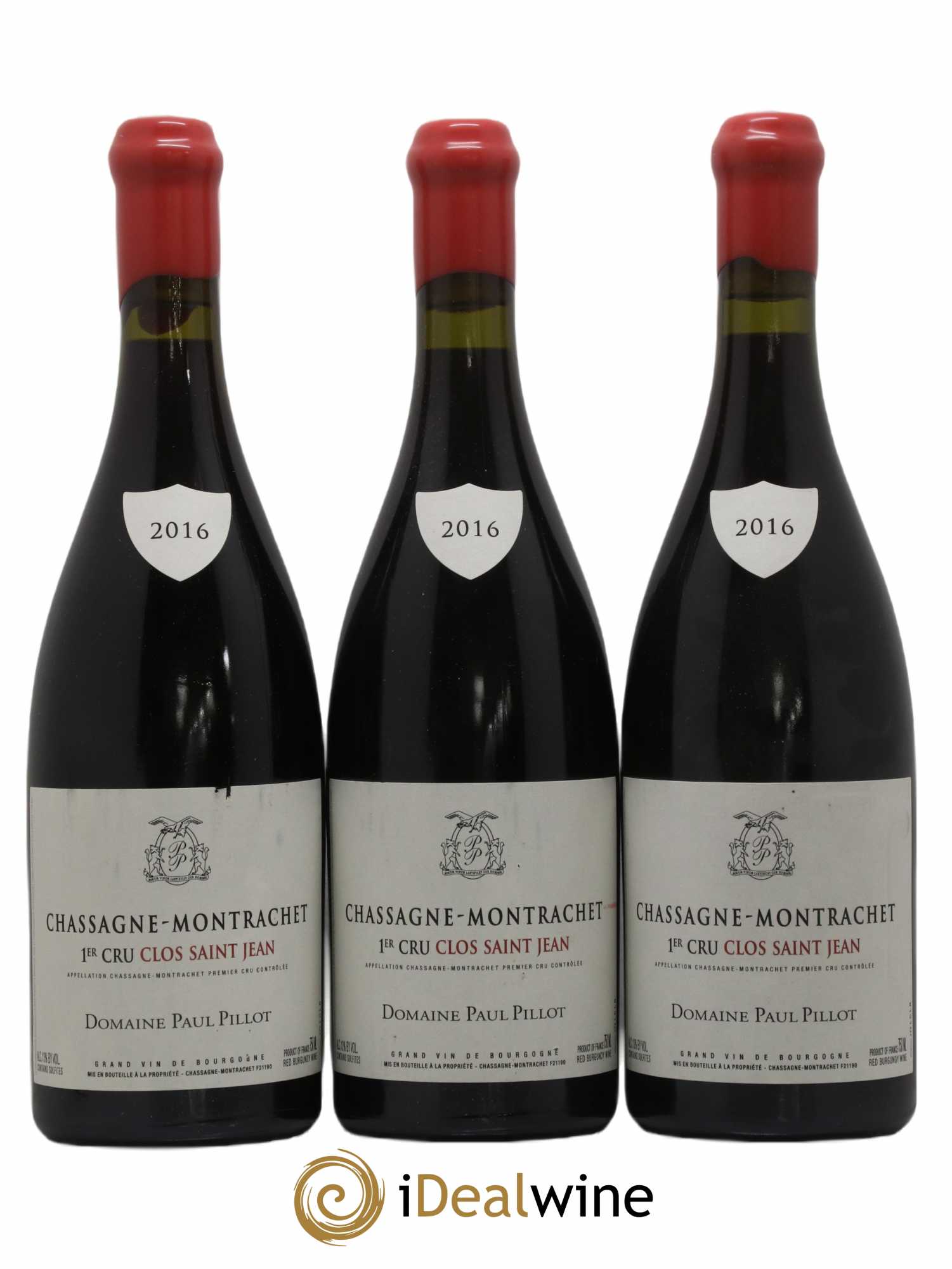 Chassagne-Montrachet 1er Cru Clos Saint-Jean Paul Pillot (Domaine) 2016 - Lot de 3 bouteilles - 0