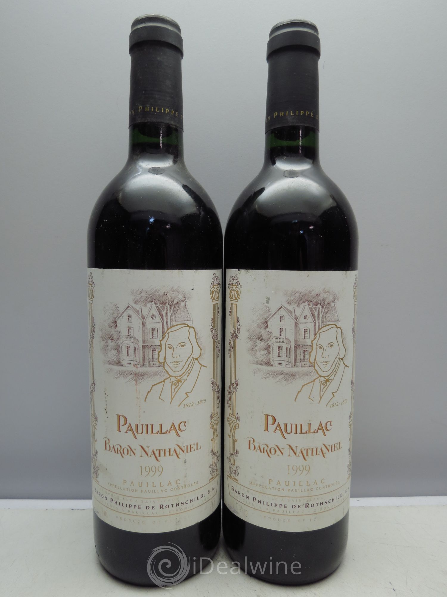 Pauillac Nathaniel Baron Philippe de Rothschild 1999 - Lot de 2 bouteilles - 0