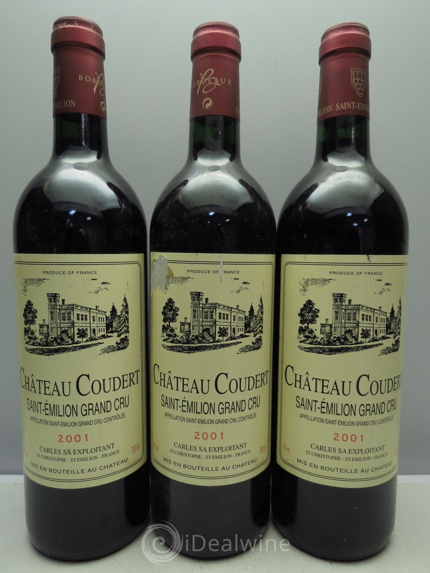 Saint-Émilion Coudert maison Carles 2001 - Posten von 3 Flaschen - 0