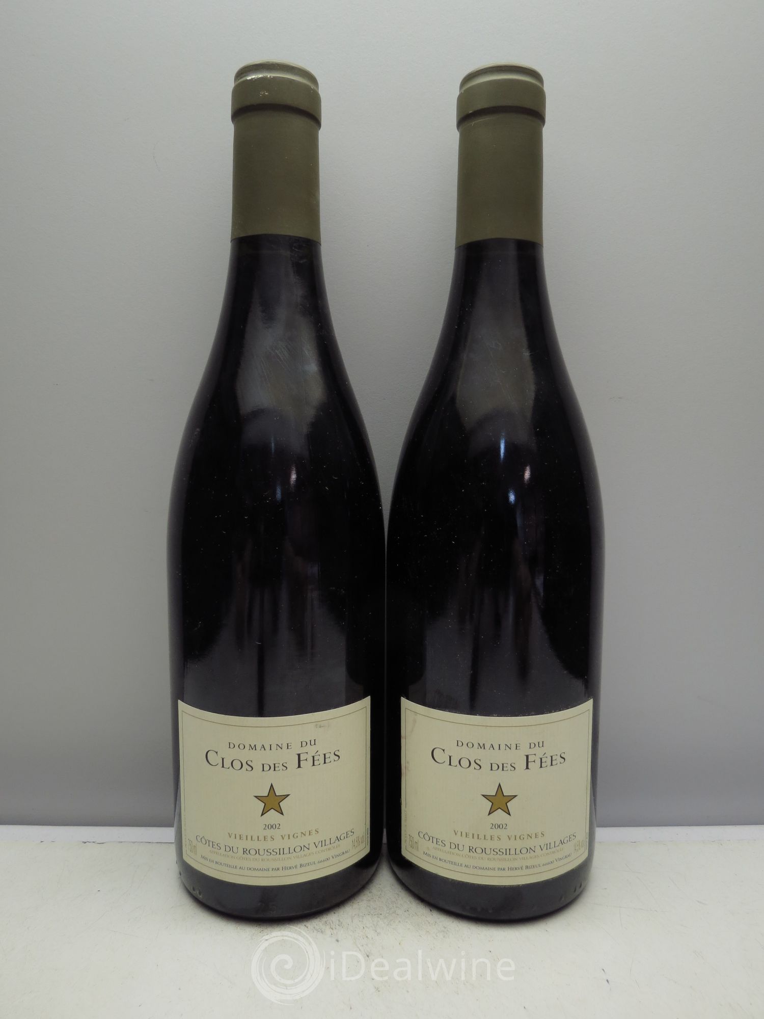 Côtes du Roussillon Villages Clos des Fées Vieilles vignes Hervé Bizeul 2002 - Lot de 2 bouteilles - 0
