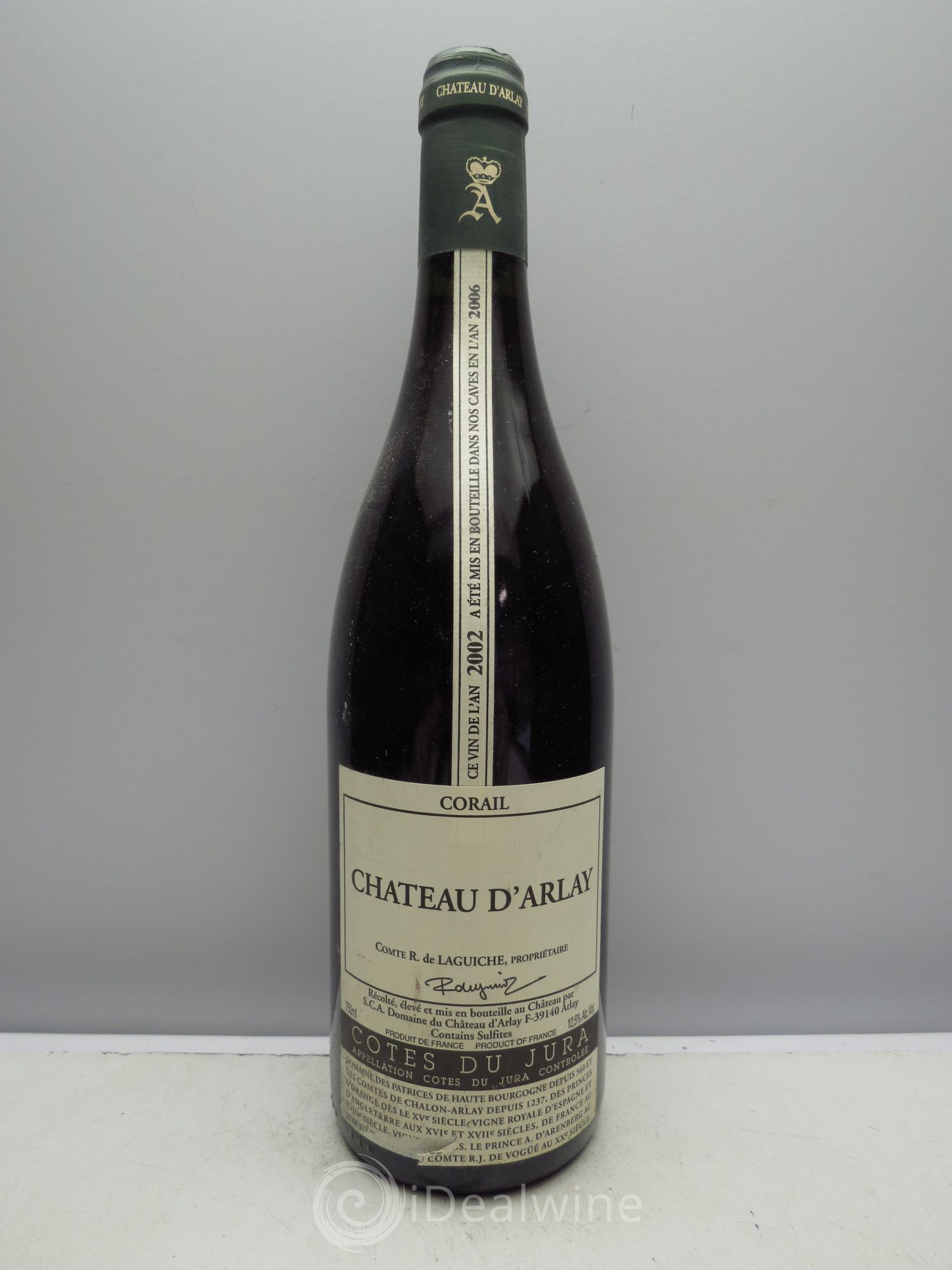 Côtes du Jura Château d'Arlay Corail Comte R de Laguiche 2002 - Lot de 6 bouteilles - 0