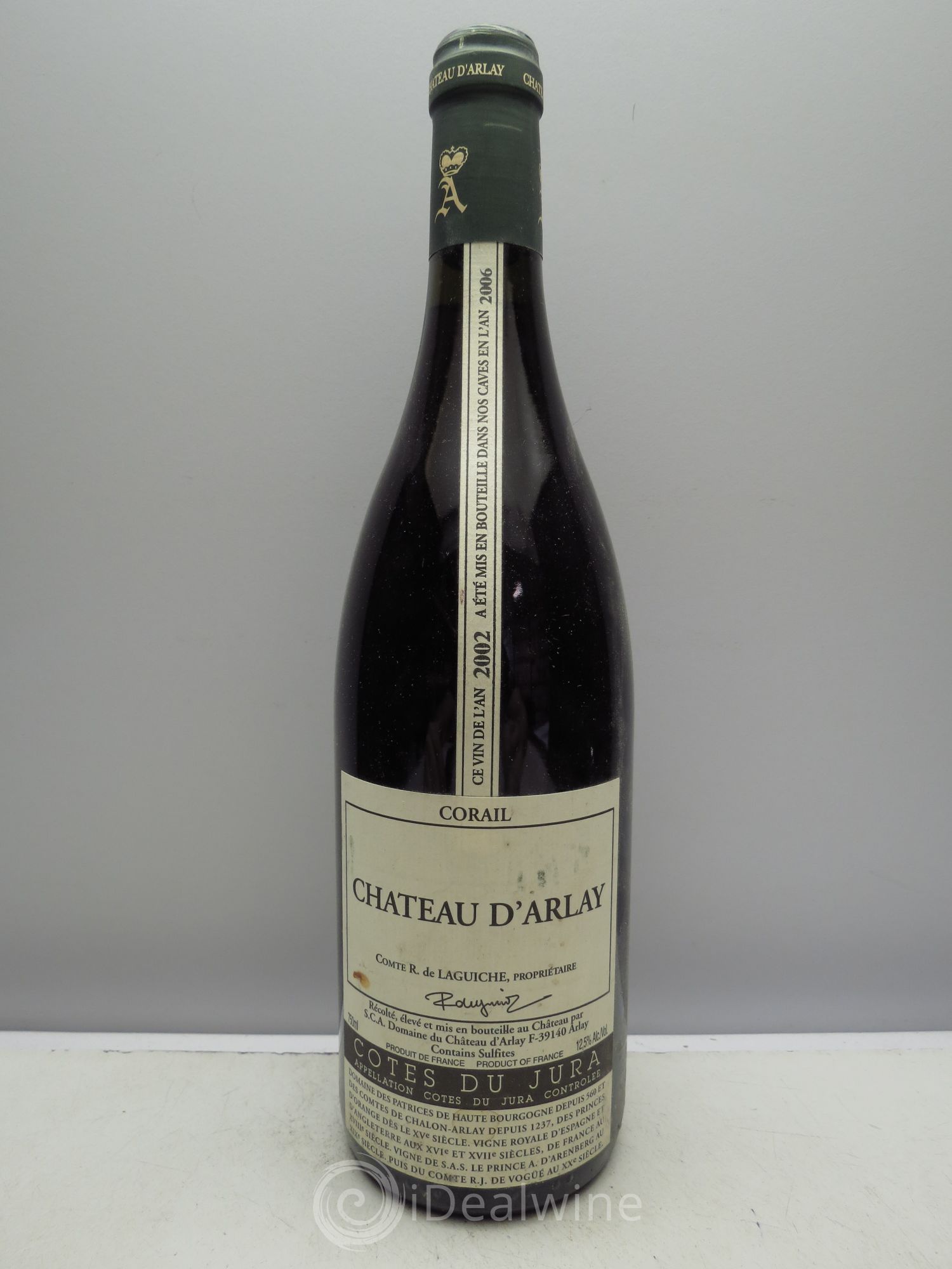 Côtes du Jura Château d'Arlay Corail Comte R de Laguiche 2002 - Lot de 6 bouteilles - 0