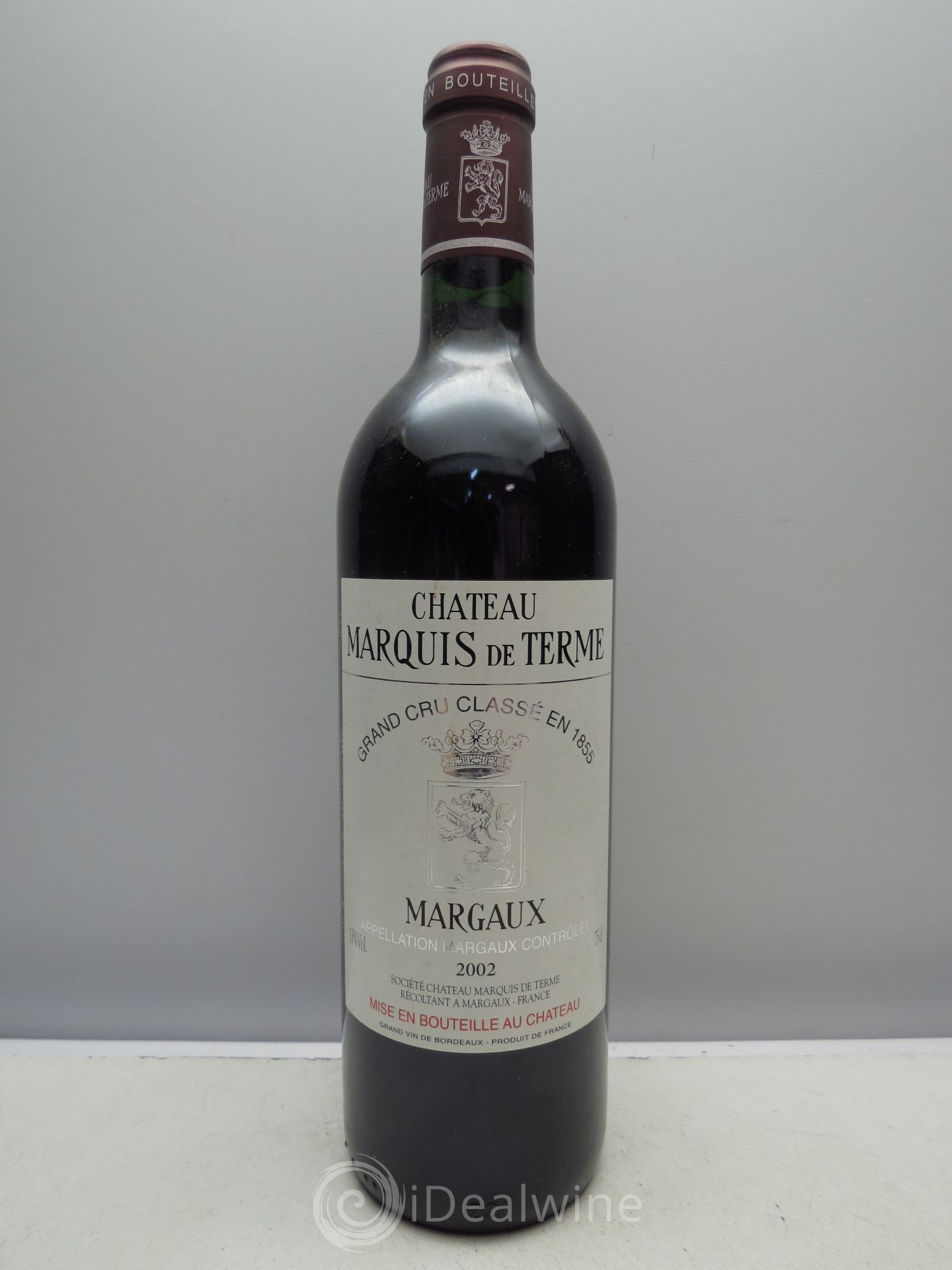 Château Marquis de Terme 4ème Grand Cru Classé 2002 - Lot de 1 bouteille - 0