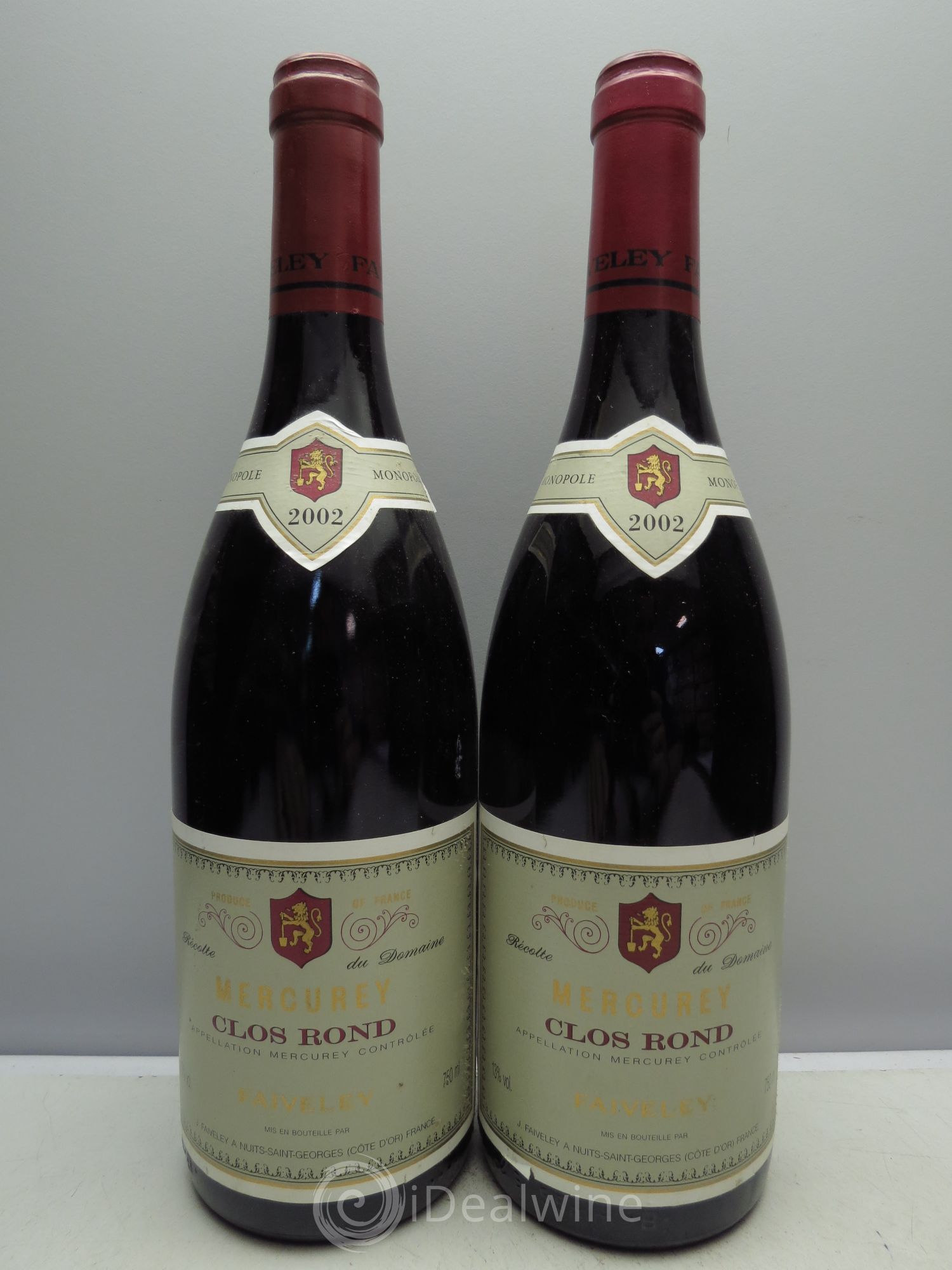 Mercurey Clos Rond 2002 - Posten von 2 Flaschen - 0