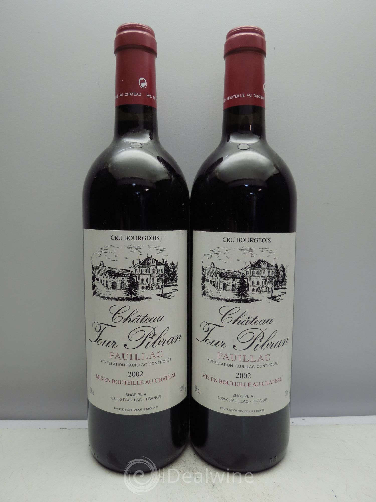 Château Tour Pibran Cru Bourgeois 2002 - Lot de 2 bouteilles - 0
