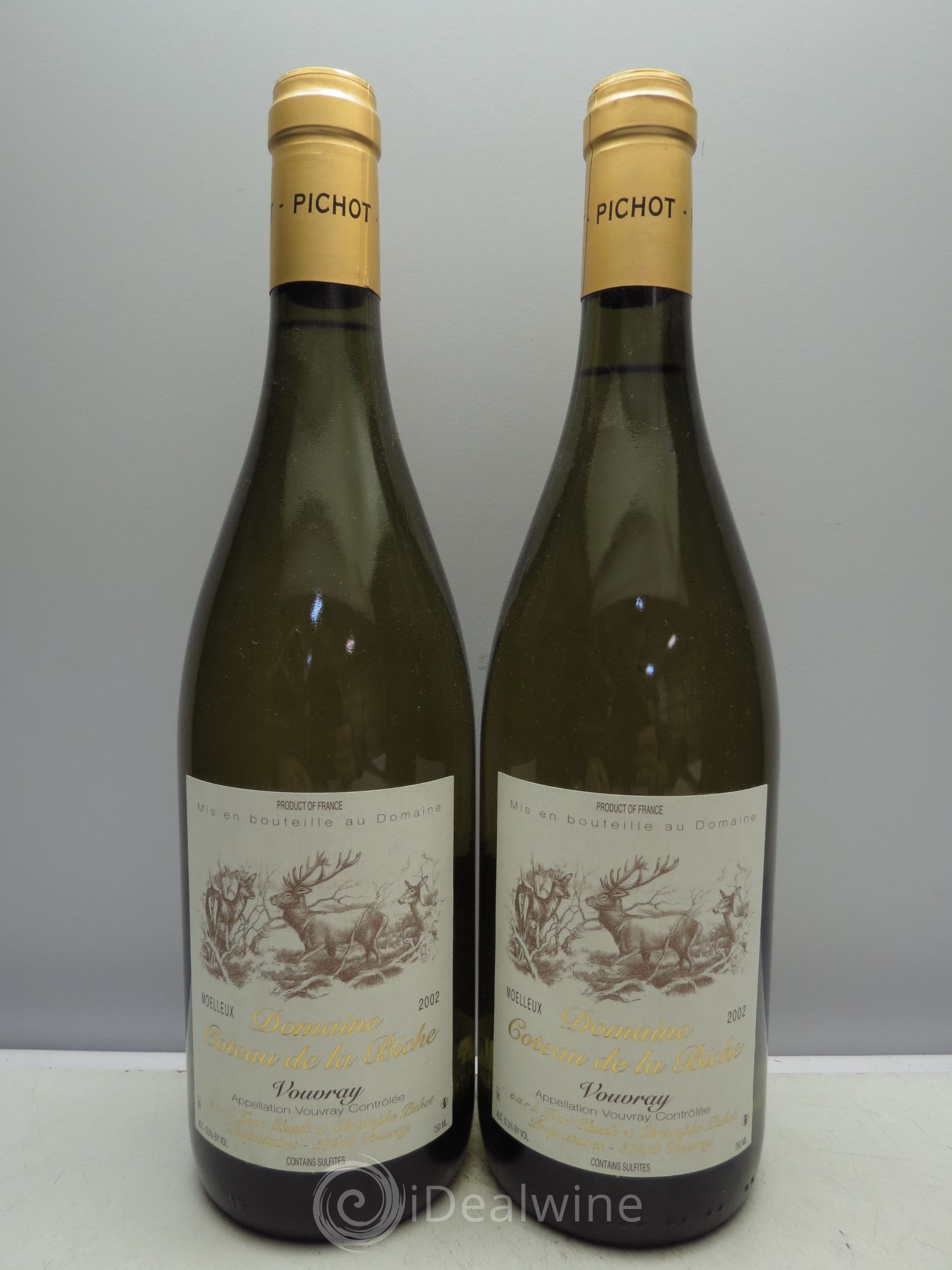 Vouvray Domaine Coteau de la Biche Pichot 2002 - Lotto di 2 bottiglie - 0