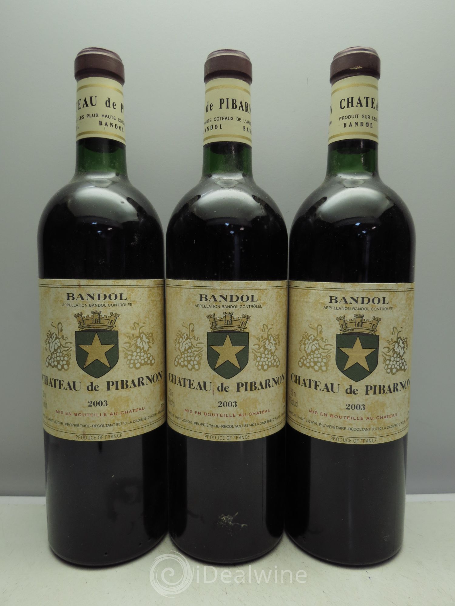 Bandol Château de Pibarnon Comte de Saint-Victor 2003 - Lot de 3 bouteilles - 0