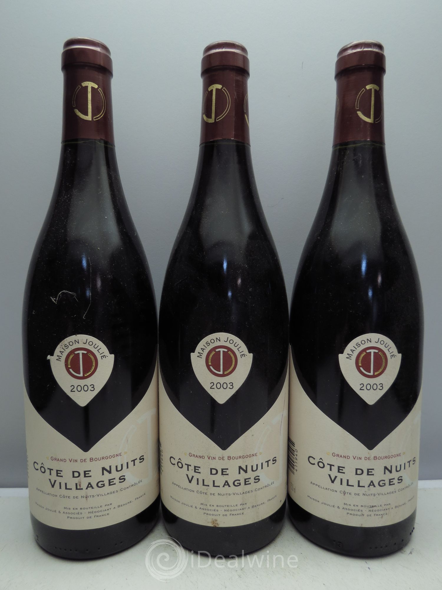 Côte de Nuits-Villages Joulie 2003 - Posten von 3 Flaschen - 0