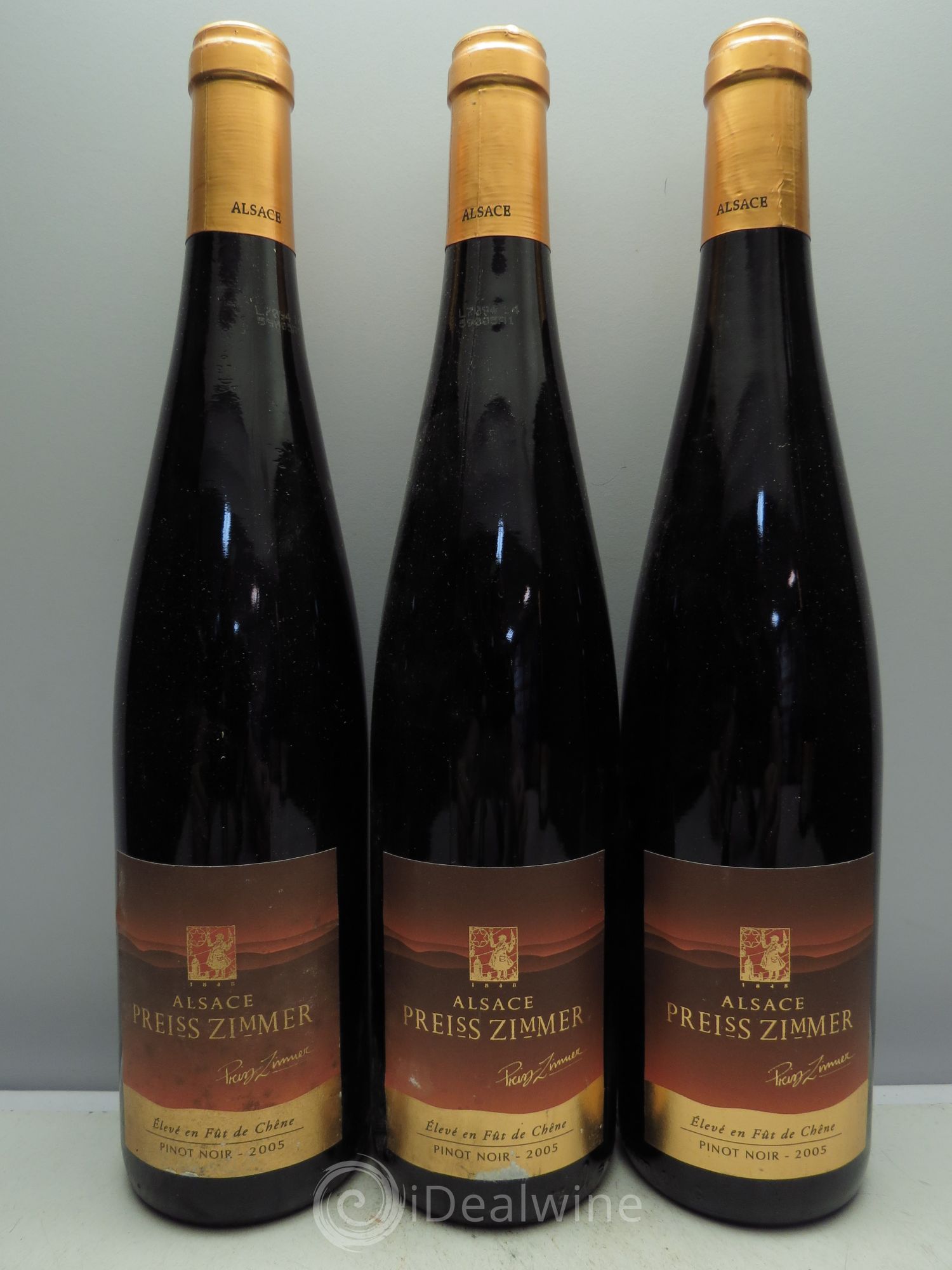 Pinot Noir Fût de Chêne Preiss Zimmer 2005 - Posten von 3 Flaschen - 0