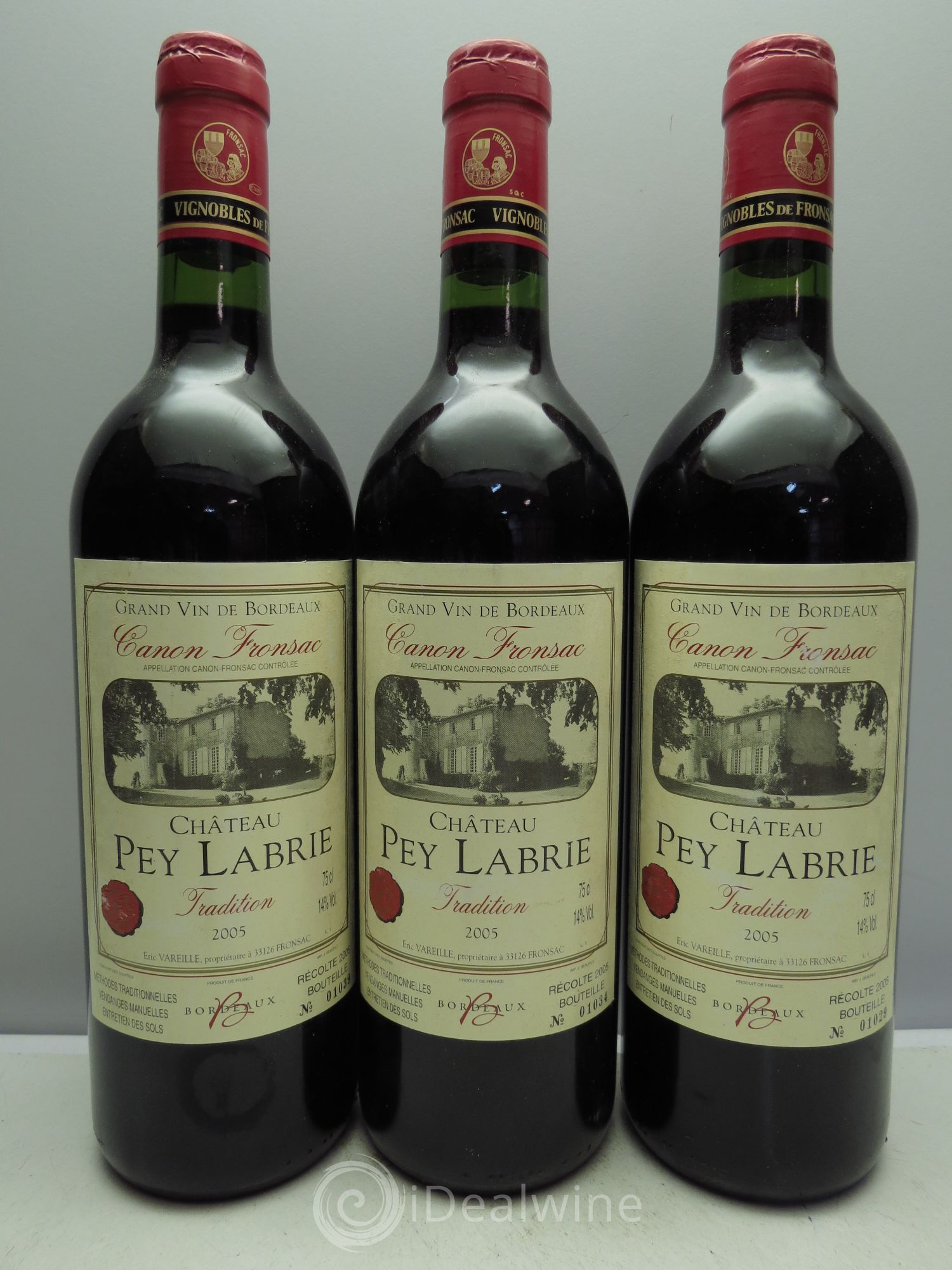Canon-Fronsac Pey Labrie Tradition 2005 - Lot de 3 bouteilles - 0