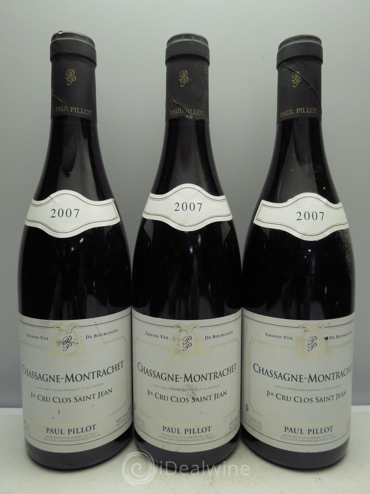 Chassagne-Montrachet 1er Cru 2007 - Lot de 3 bouteilles - 0