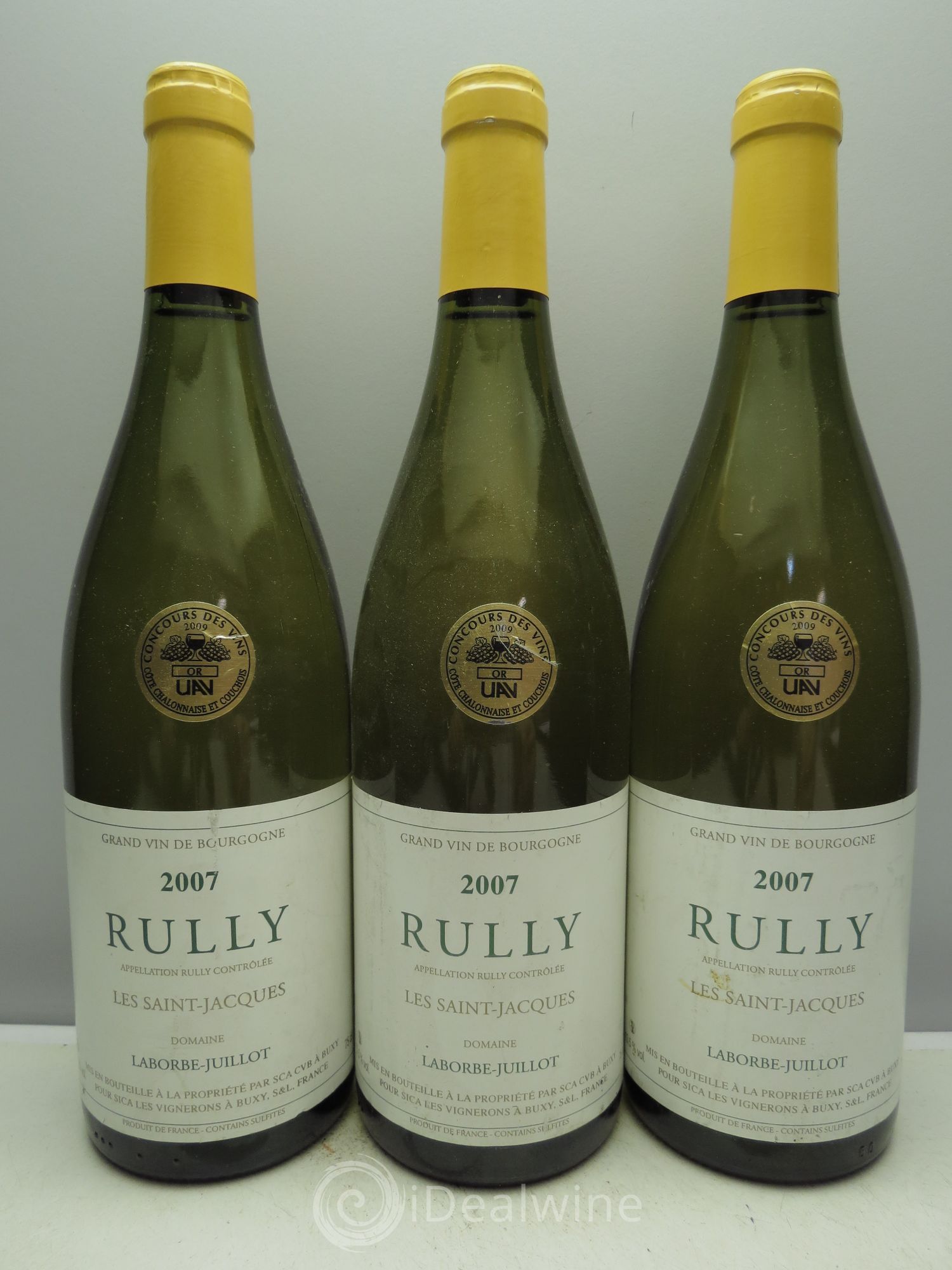 Rully les Saint Jacques 2007 - Lot of 3 bottles - 0