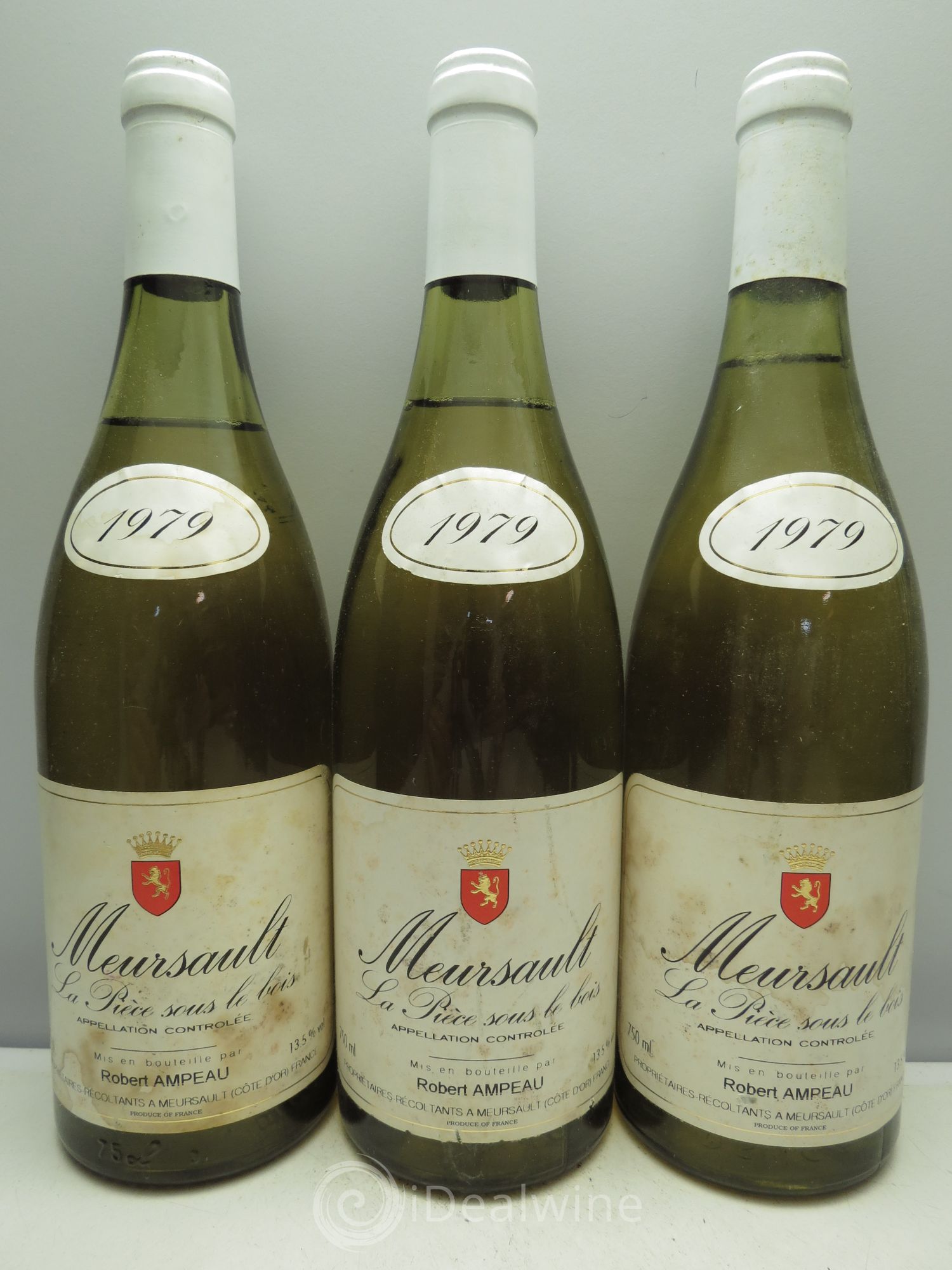 Meursault 1er Cru Robert Ampeau 1979 - Lot de 3 bouteilles - 0