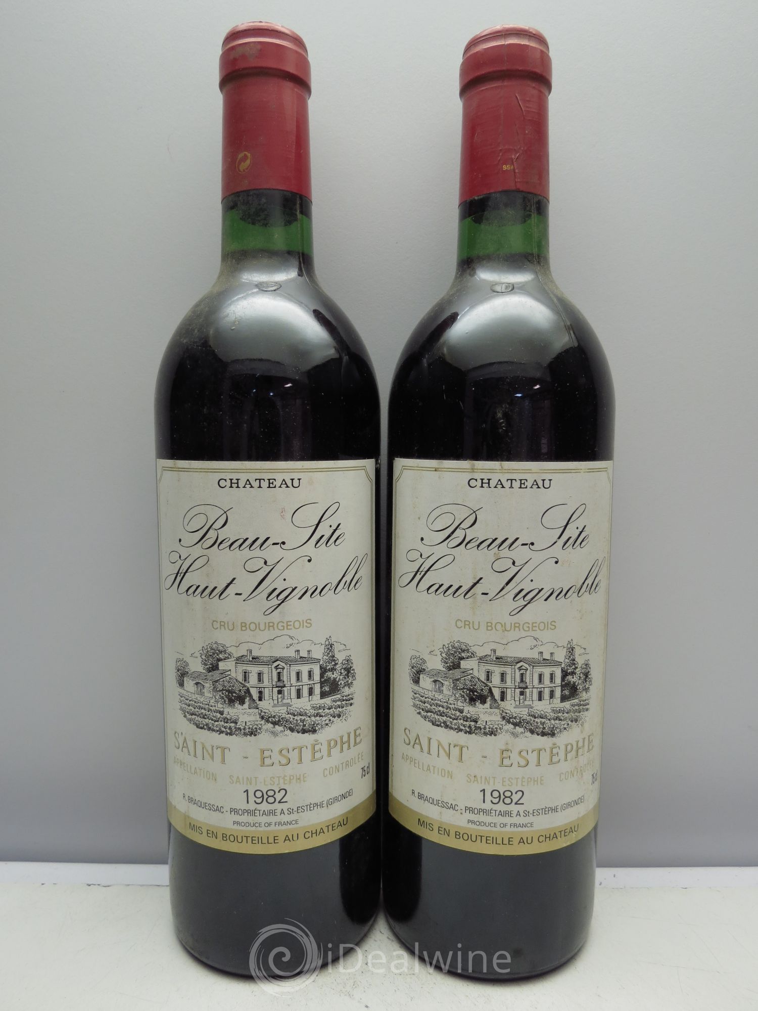 Château Beau Site Haut Vignoble Cru Bourgeois 1982 - Lot de 2 bouteilles - 0