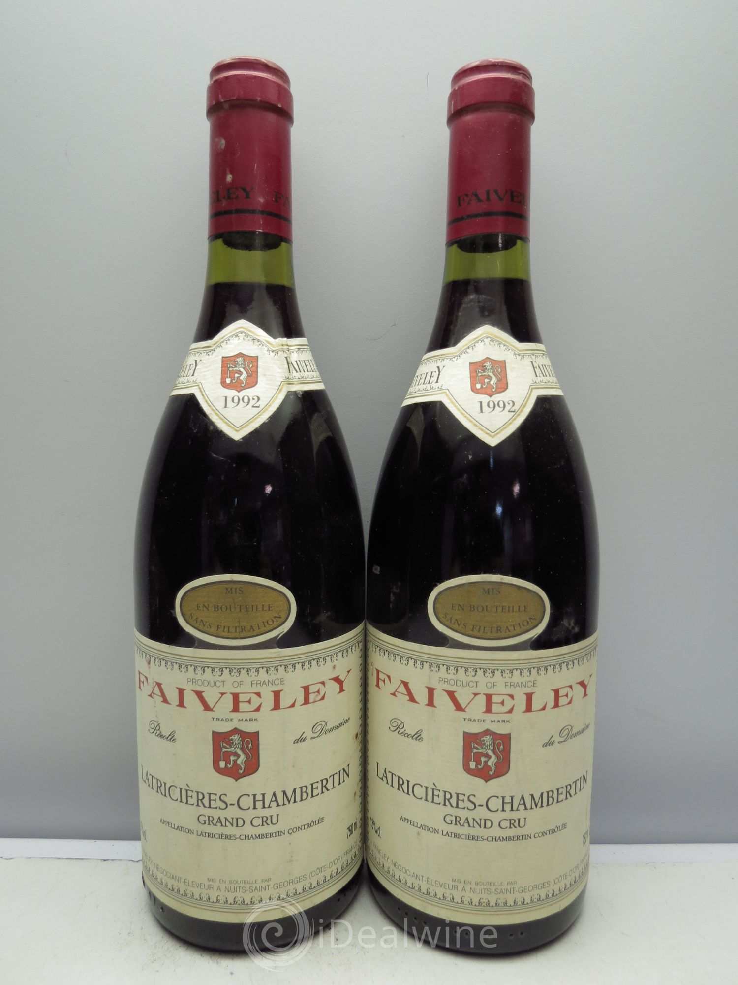 Latricières-Chambertin Grand Cru Faiveley 1992 - Lot de 2 bouteilles - 0