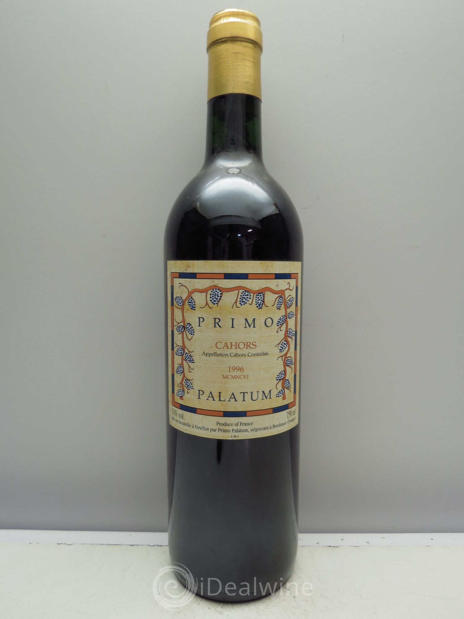 Cahors Primo Palatum 1996 - Lot de 1 bouteille - 0