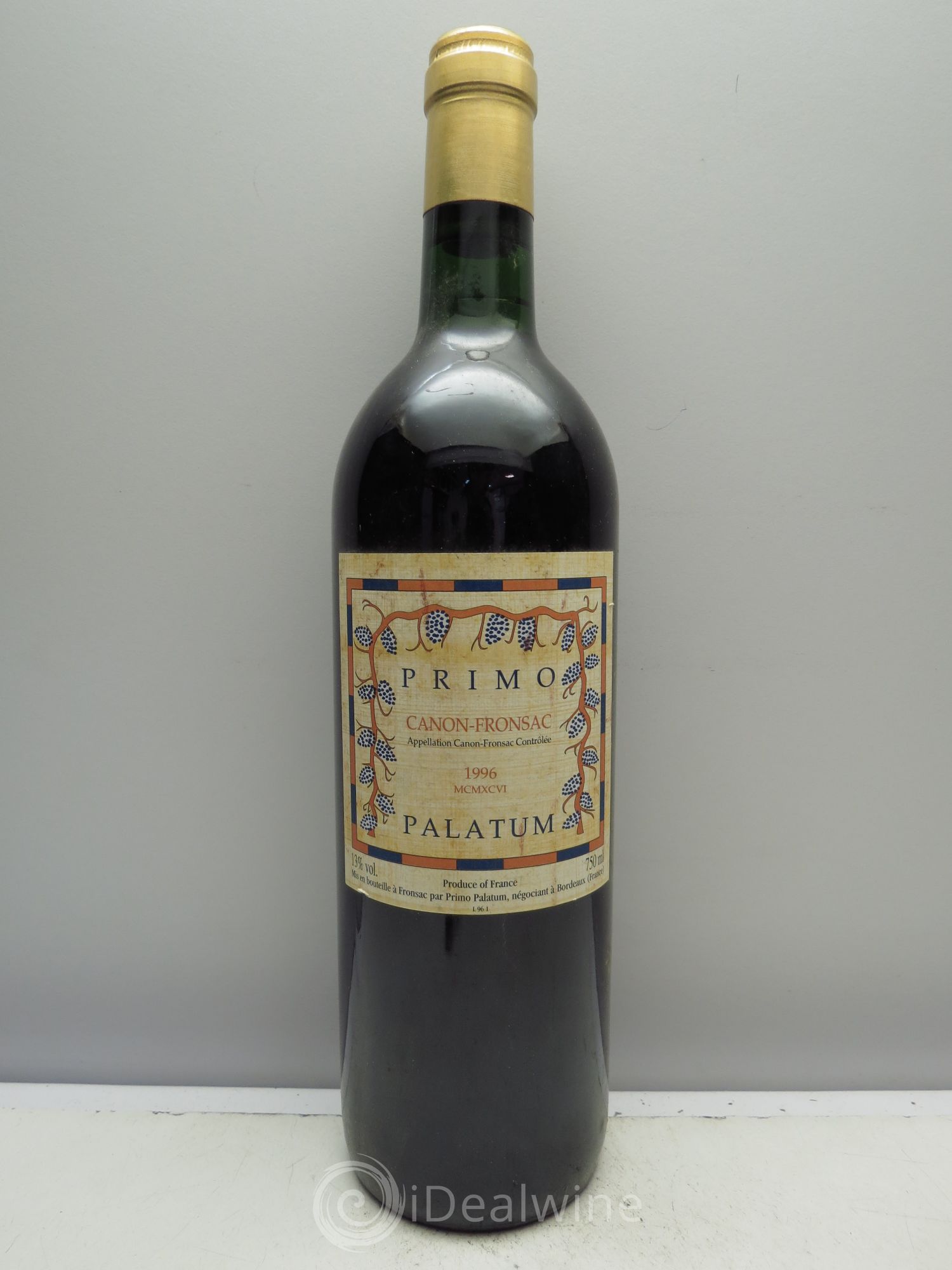 Bordeaux Primo Palatum Canon Fronsac 1996 - Posten von 1 Flasche - 0