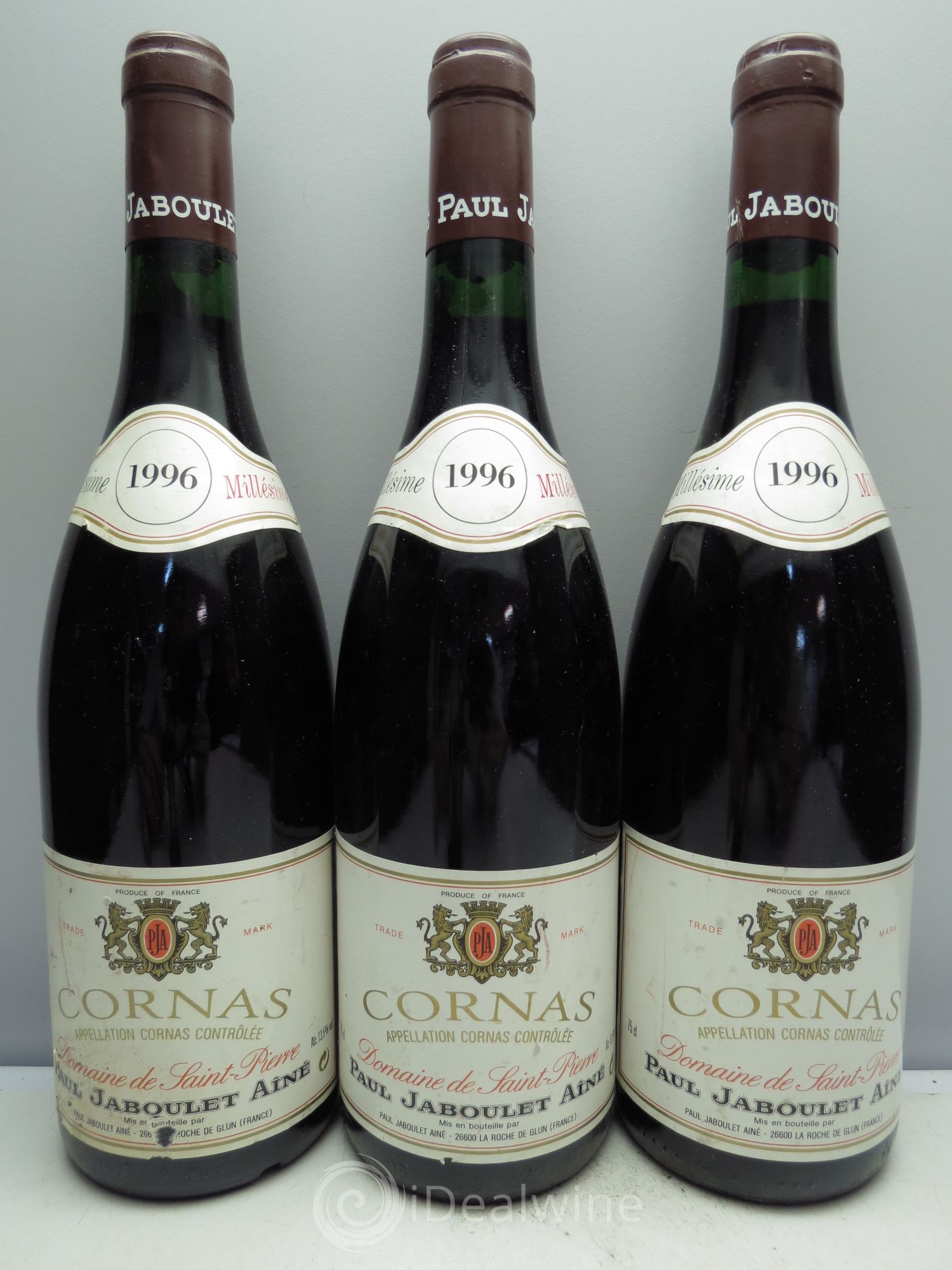 Cornas Paul Jaboulet Ainé Domaine Saint Pierre 1996 - Lot de 3 bouteilles - 0