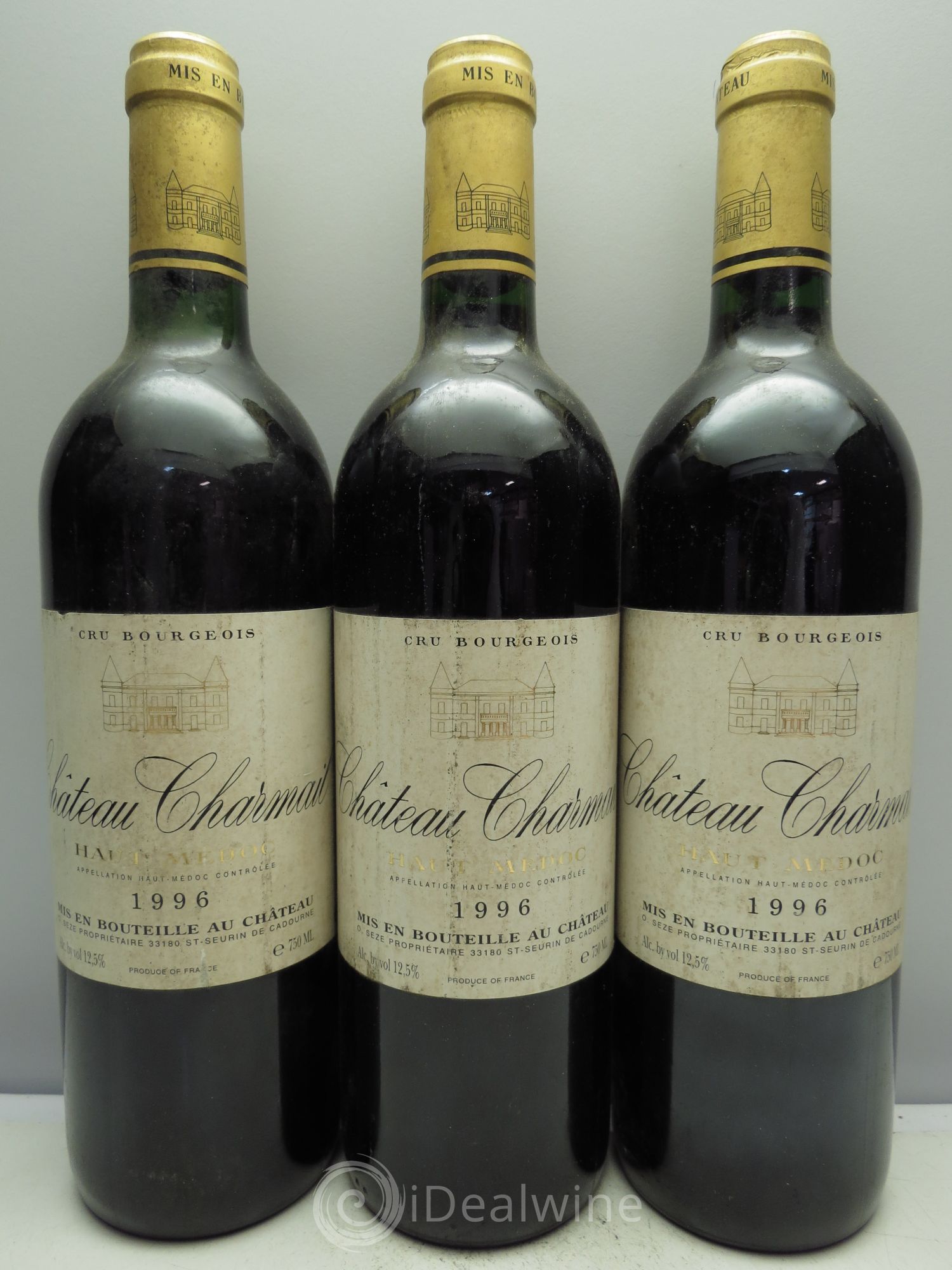 Château Charmail Cru Bourgeois 1996 - Lot de 3 bouteilles - 0